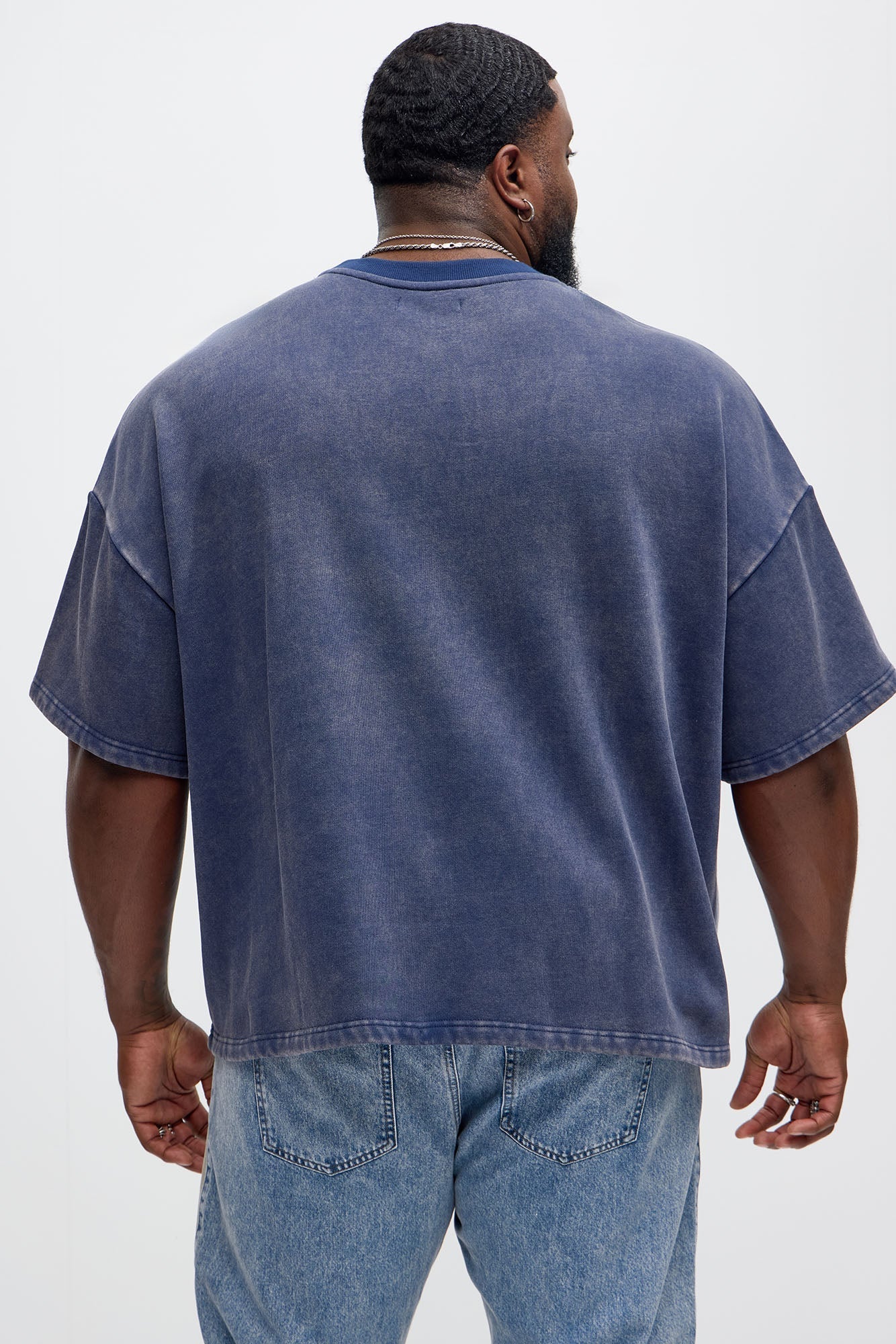 Kyle Color Block Oversized Tee - Navy/combo Fashion Nova