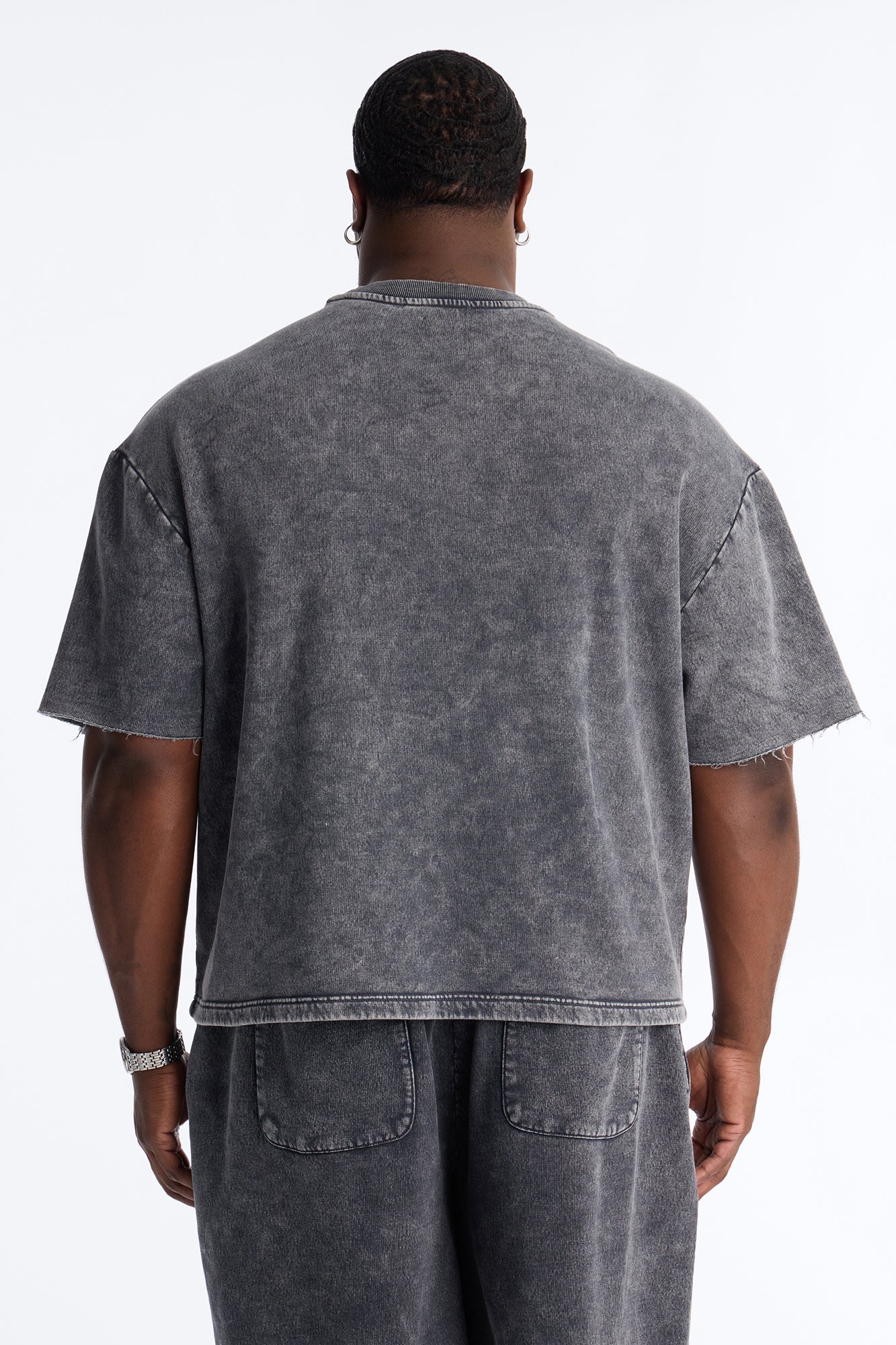 On The Go Washed Tee - Charcoal Fashion Nova