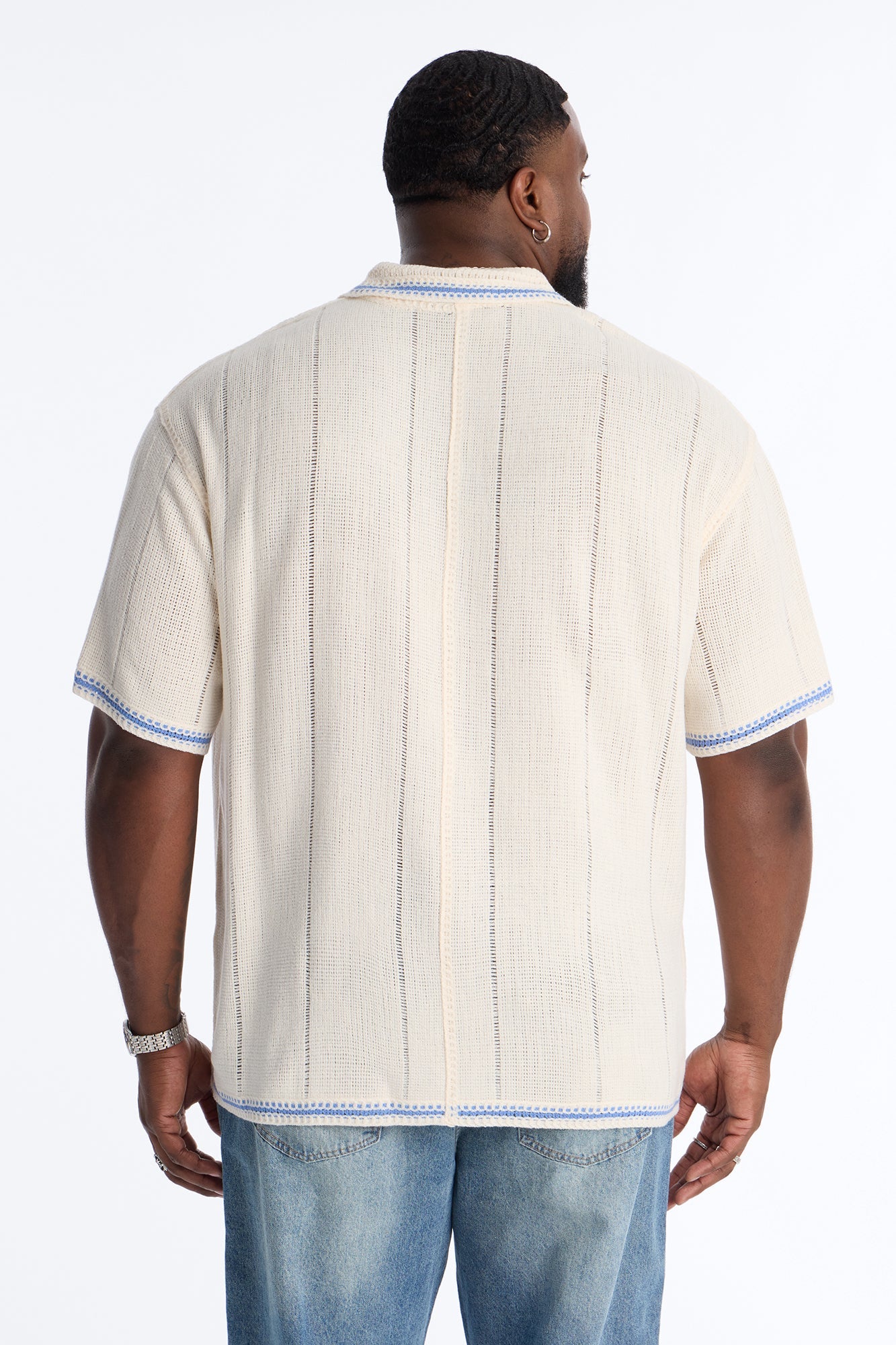 Lido Isle Crochet Button Up Shirt - Cream Fashion Nova