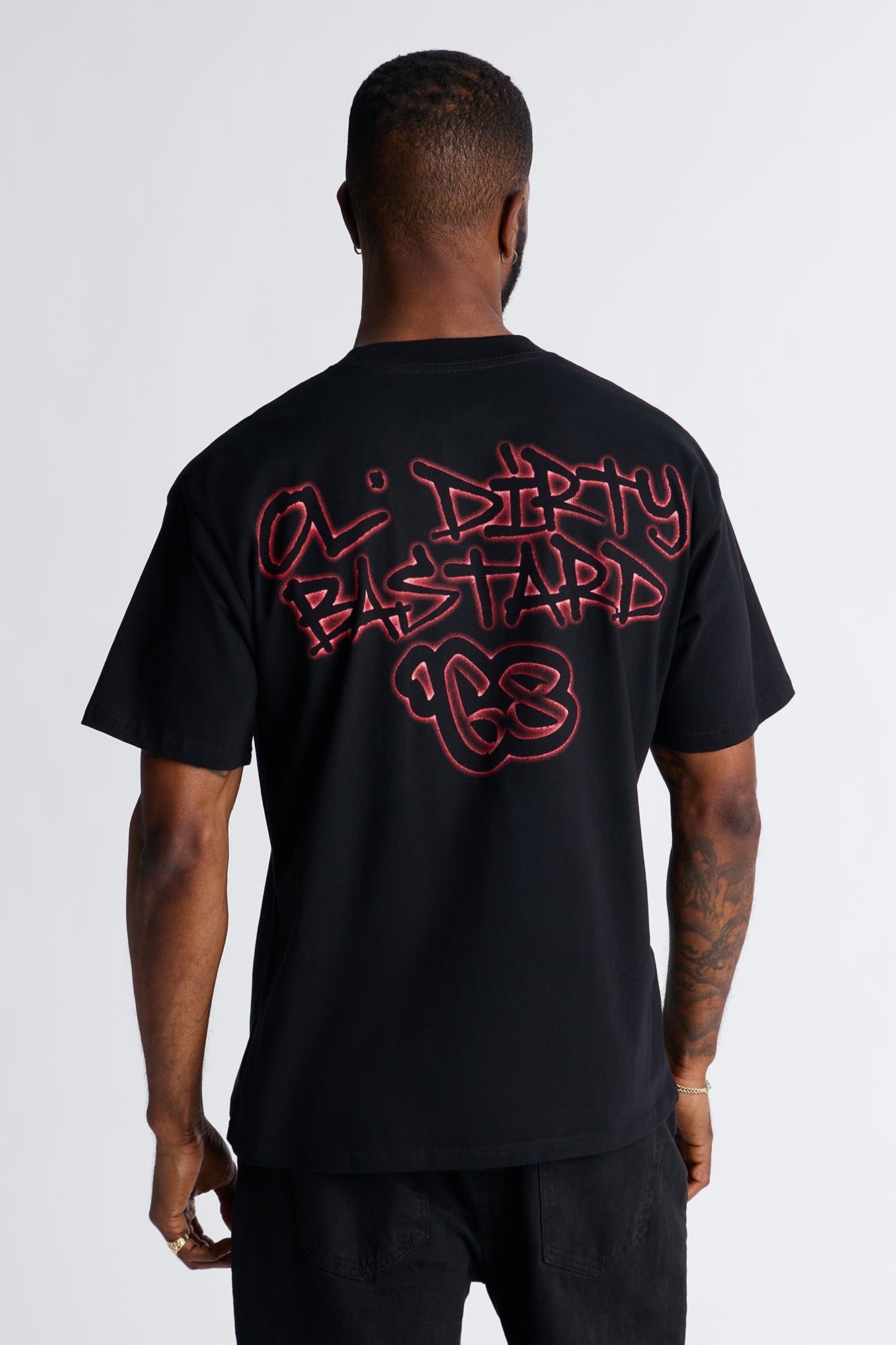 Ol Dirty Bastard Heavy Weight Oversized Short Sleeve Tee - Black Fashion Nova