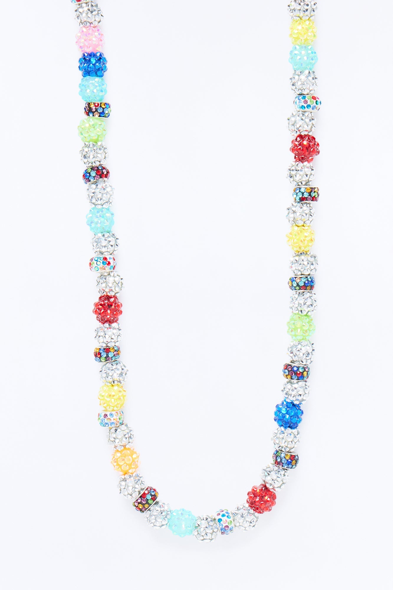 Confetti Iced Beaded Link Necklace - Multi Color Fashion Nova