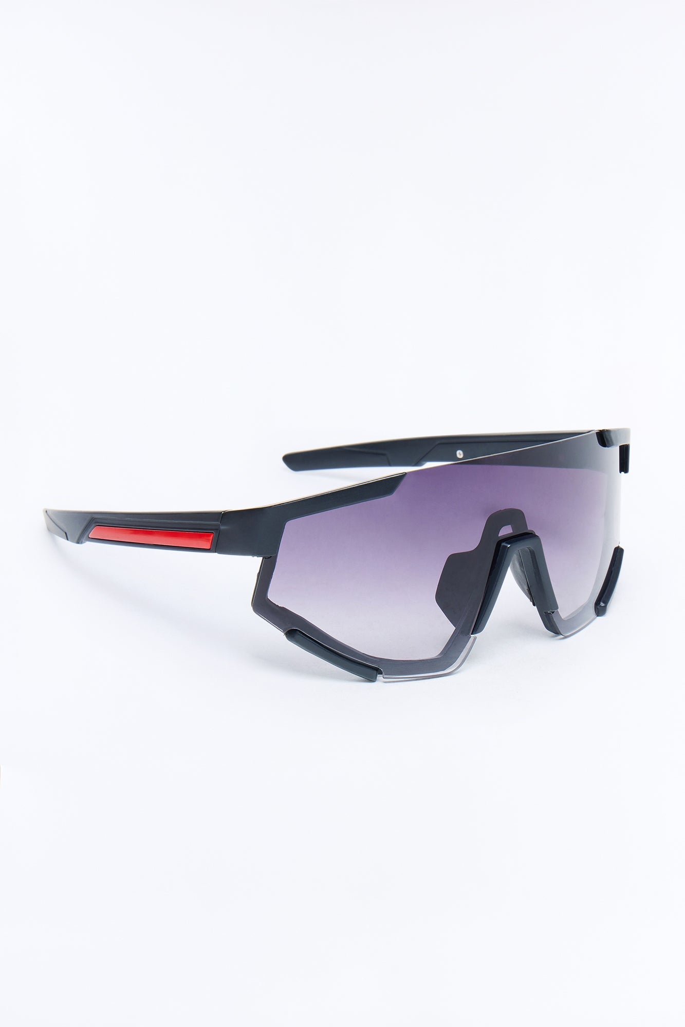 Striving Forward Sport Wrap Sunglasses - Black/Red Fashion Nova
