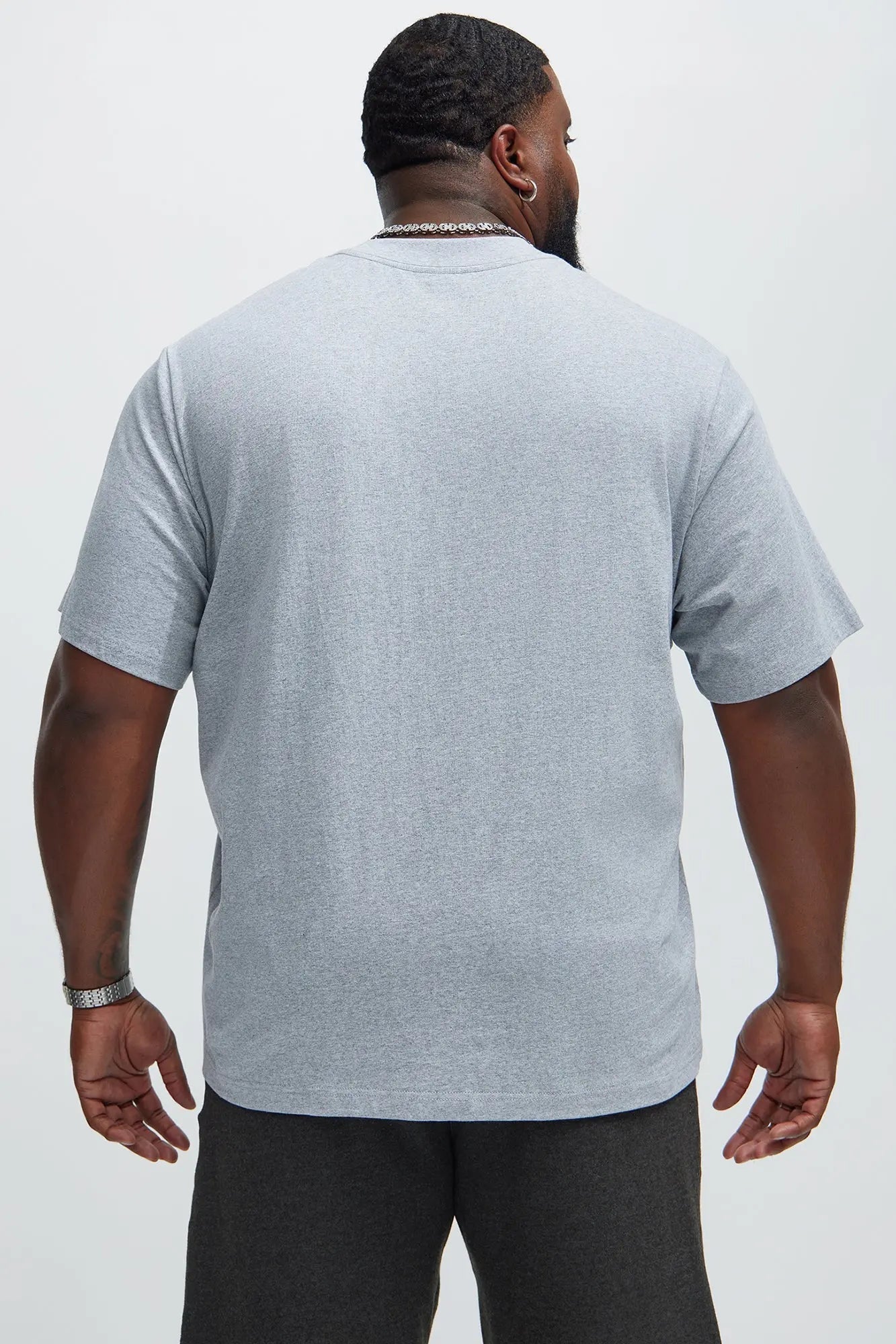 Oversized Heavyweight Tee 240GSM - Heather Grey Fashion Nova