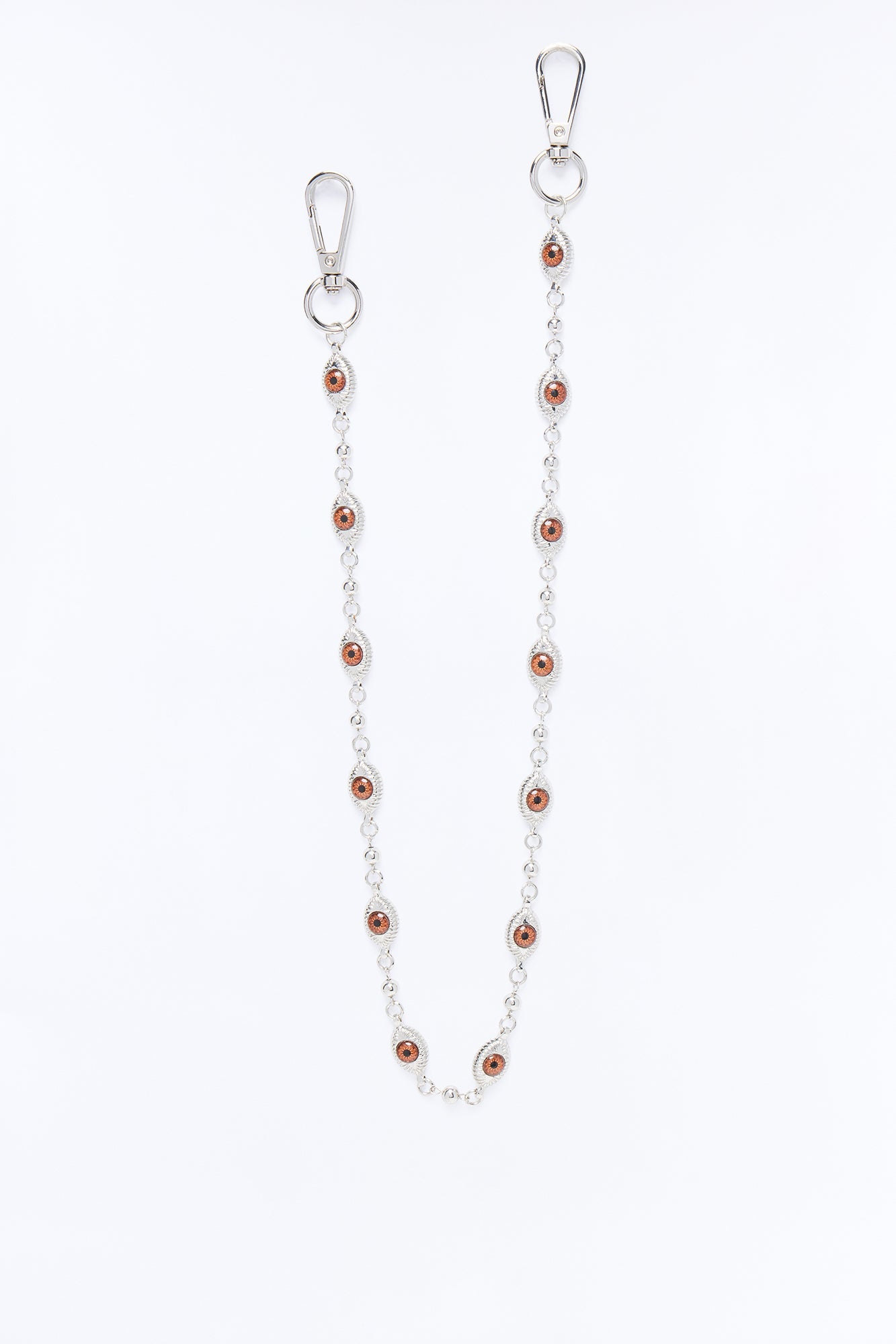 All-Seeing Eyeball Pant Chain - Silver Fashion Nova