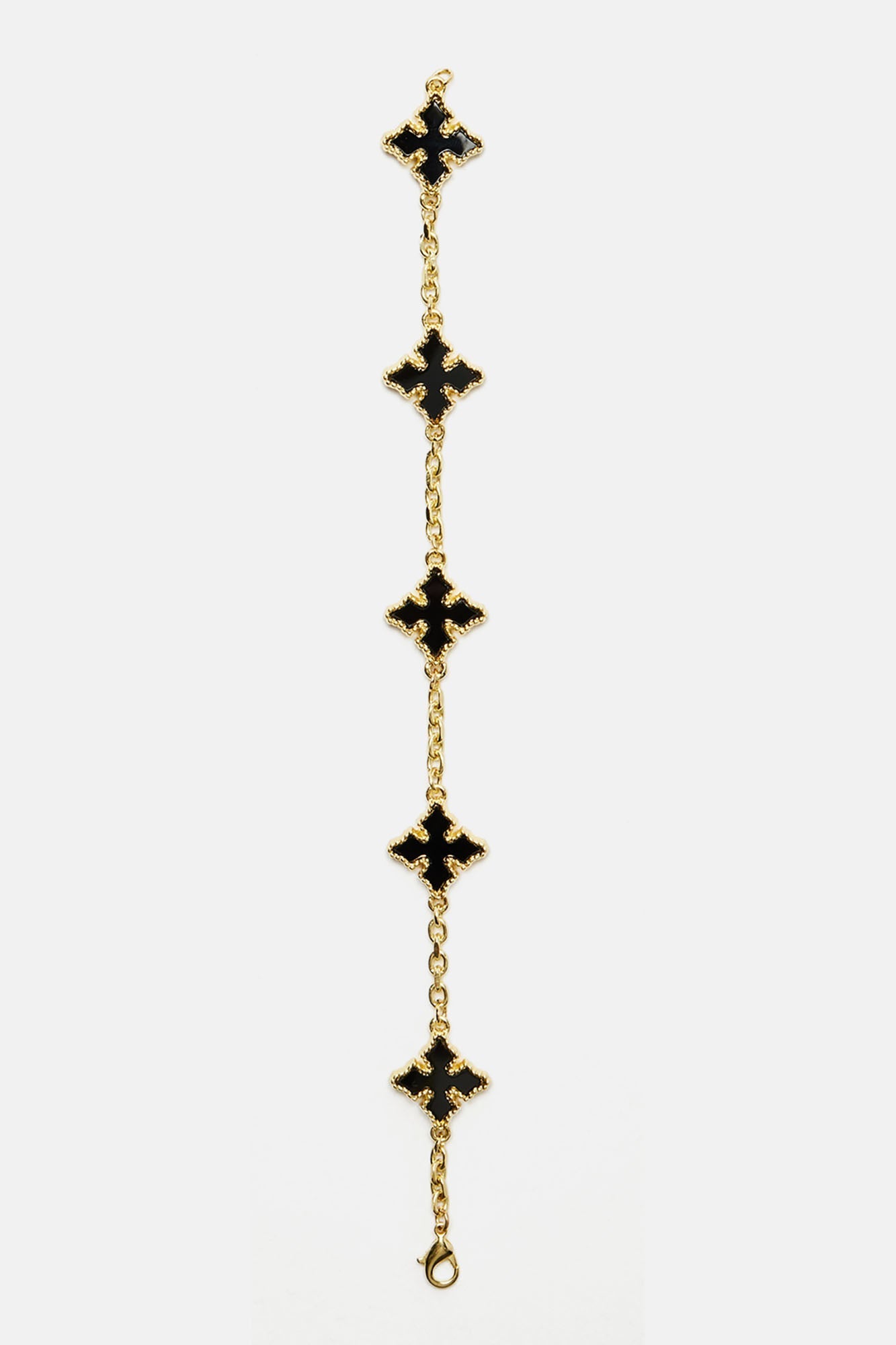 More Than Blessed Bracelet - Gold/Black Fashion Nova