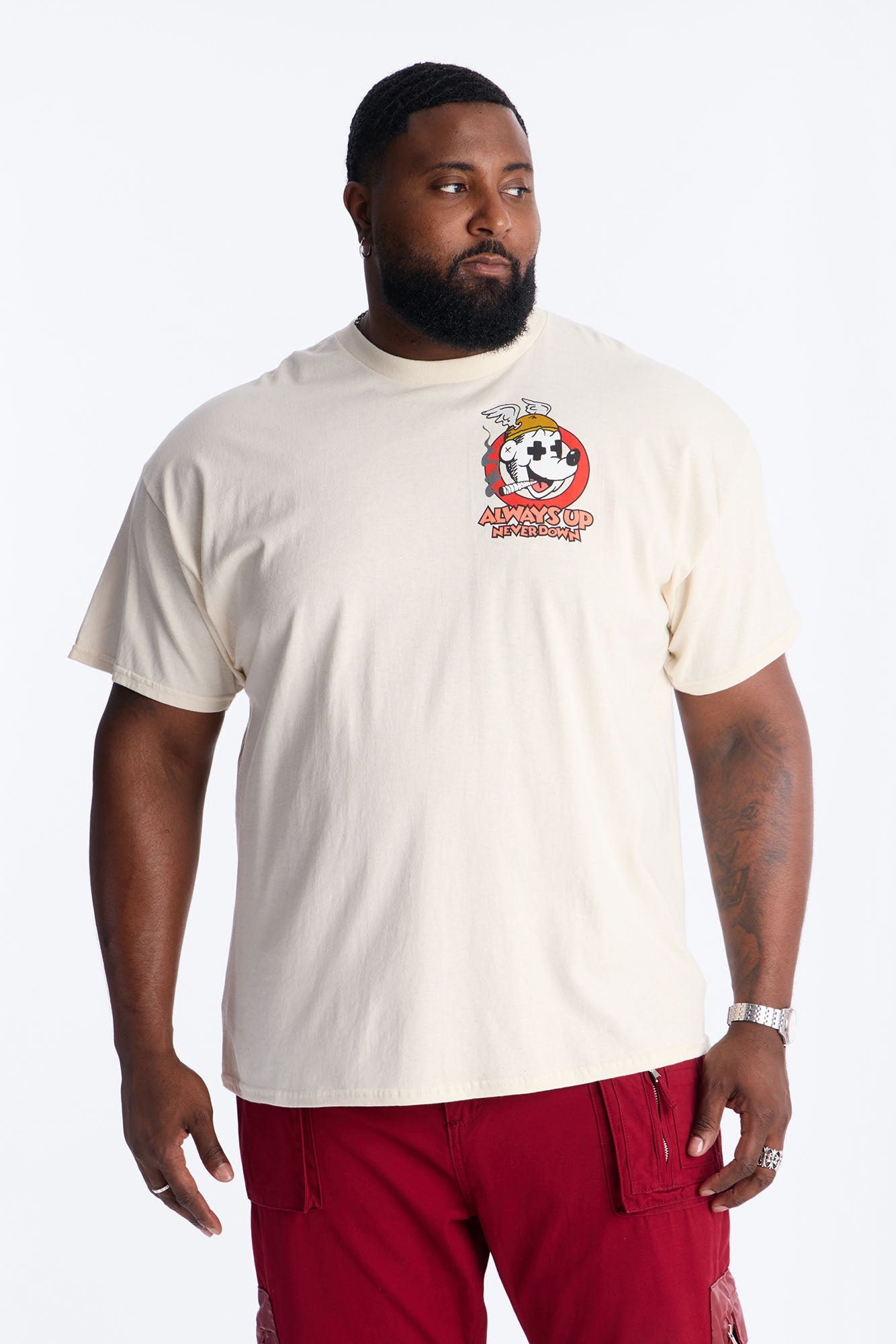 Always Up Short Sleeve Tee - Natural Fashion Nova