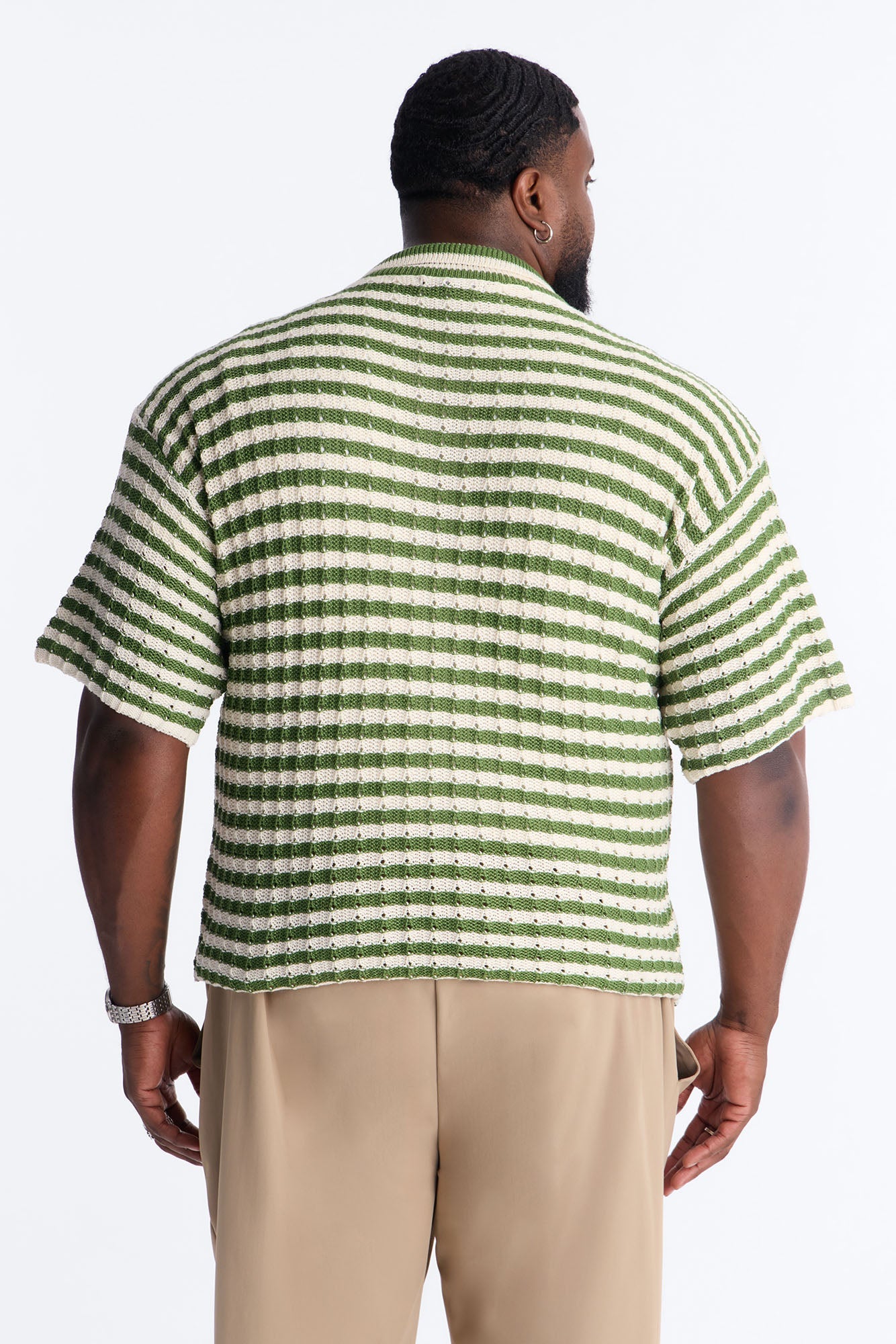 Relaxed Regatta Stripe Polo - Green Fashion Nova
