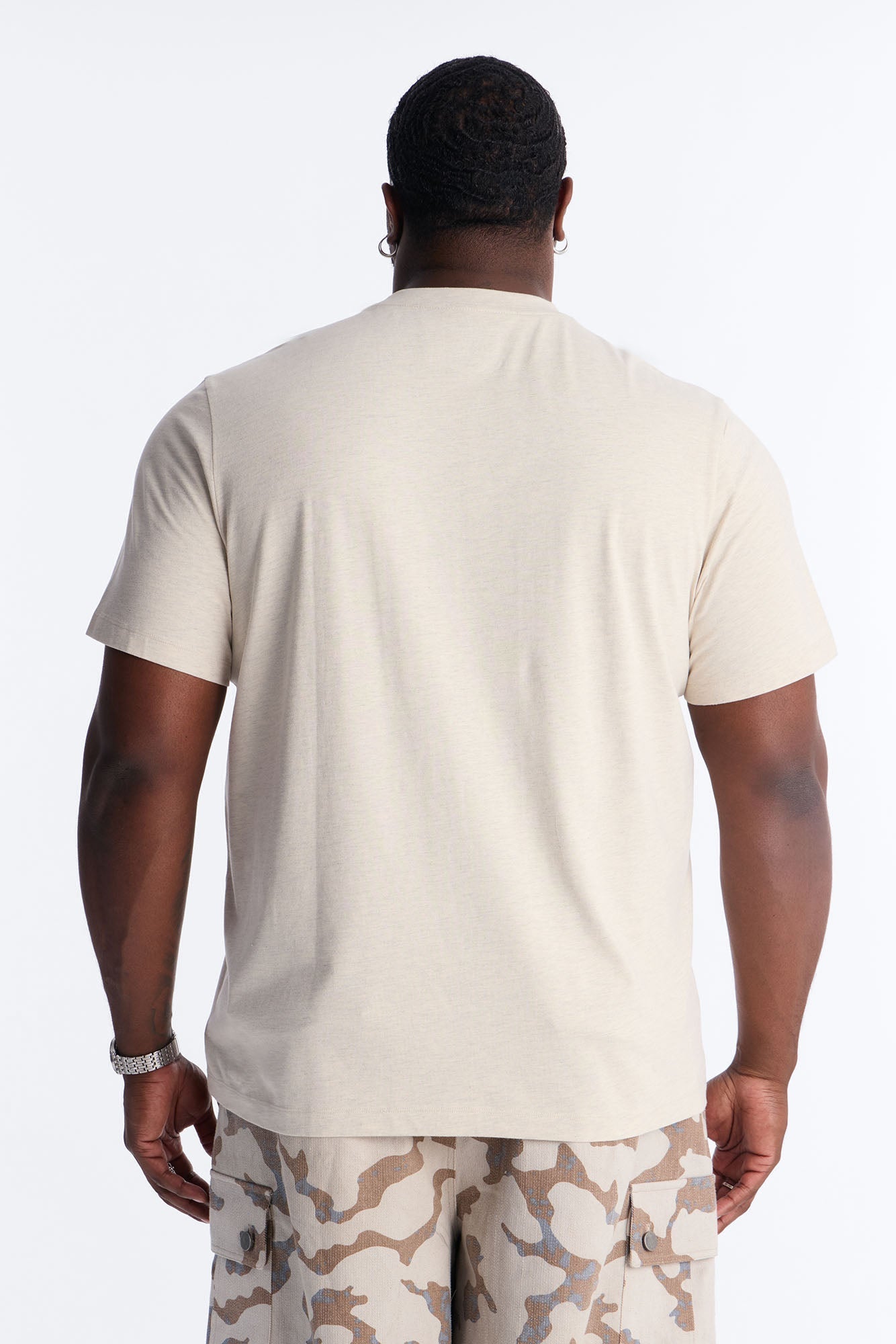 Essential Short Sleeve Crew Tee - Oatmeal Fashion Nova