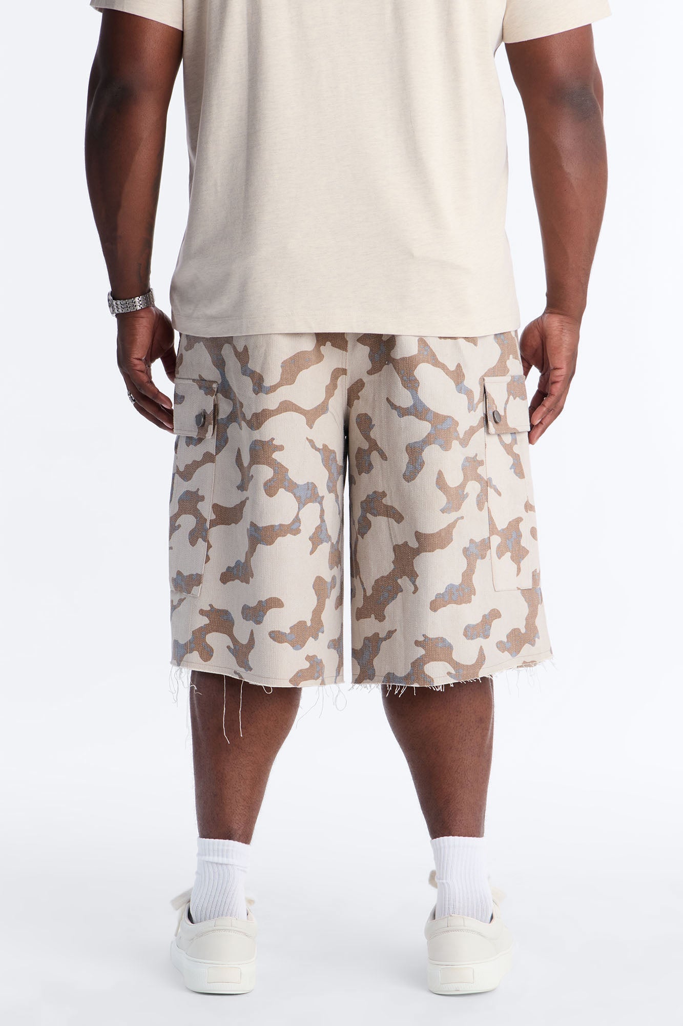 Baggy Subtle Distressed Short - Grey Fashion Nova