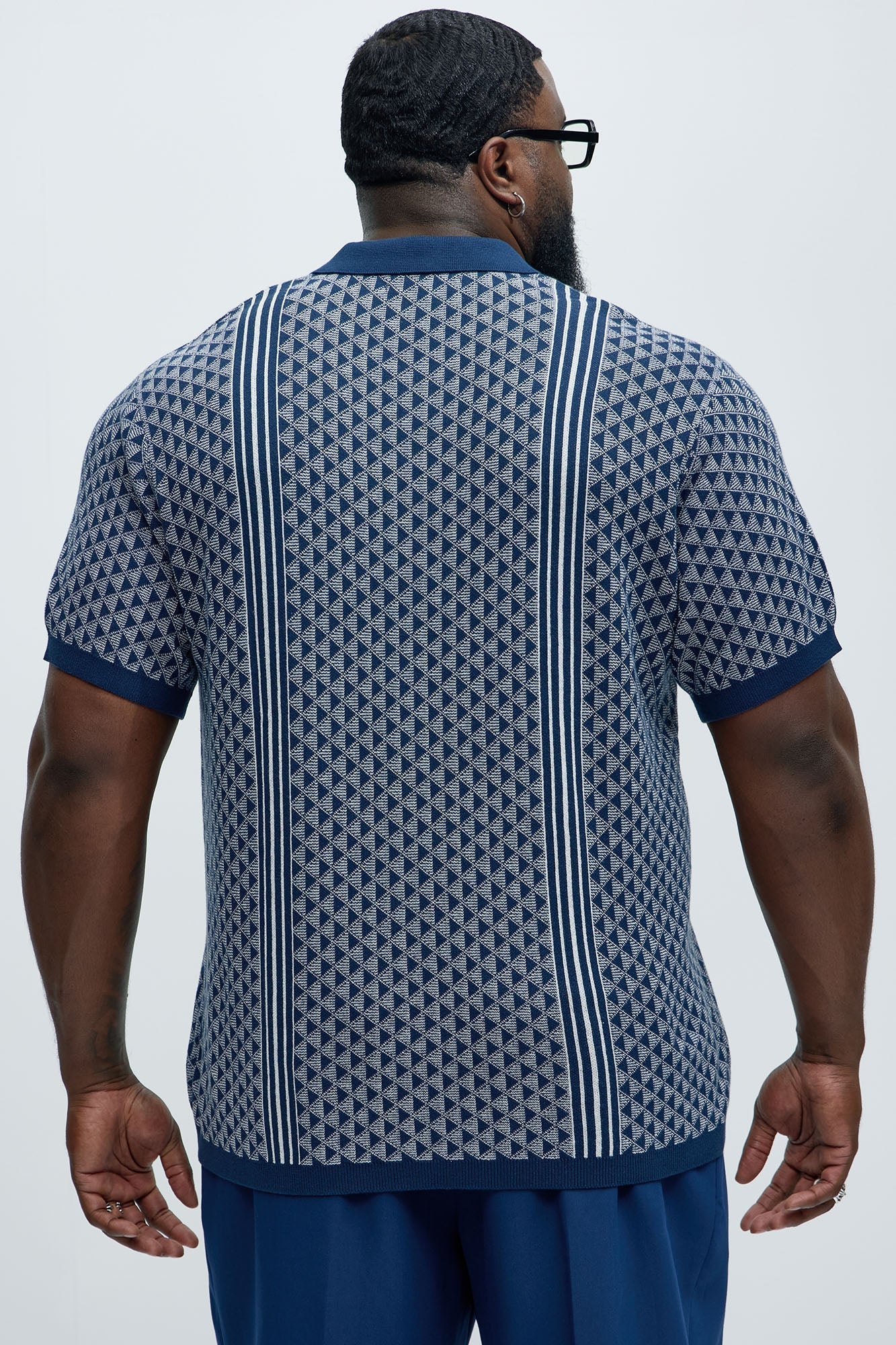 Avery Quarter Zip Knit Polo - Navy/combo Fashion Nova