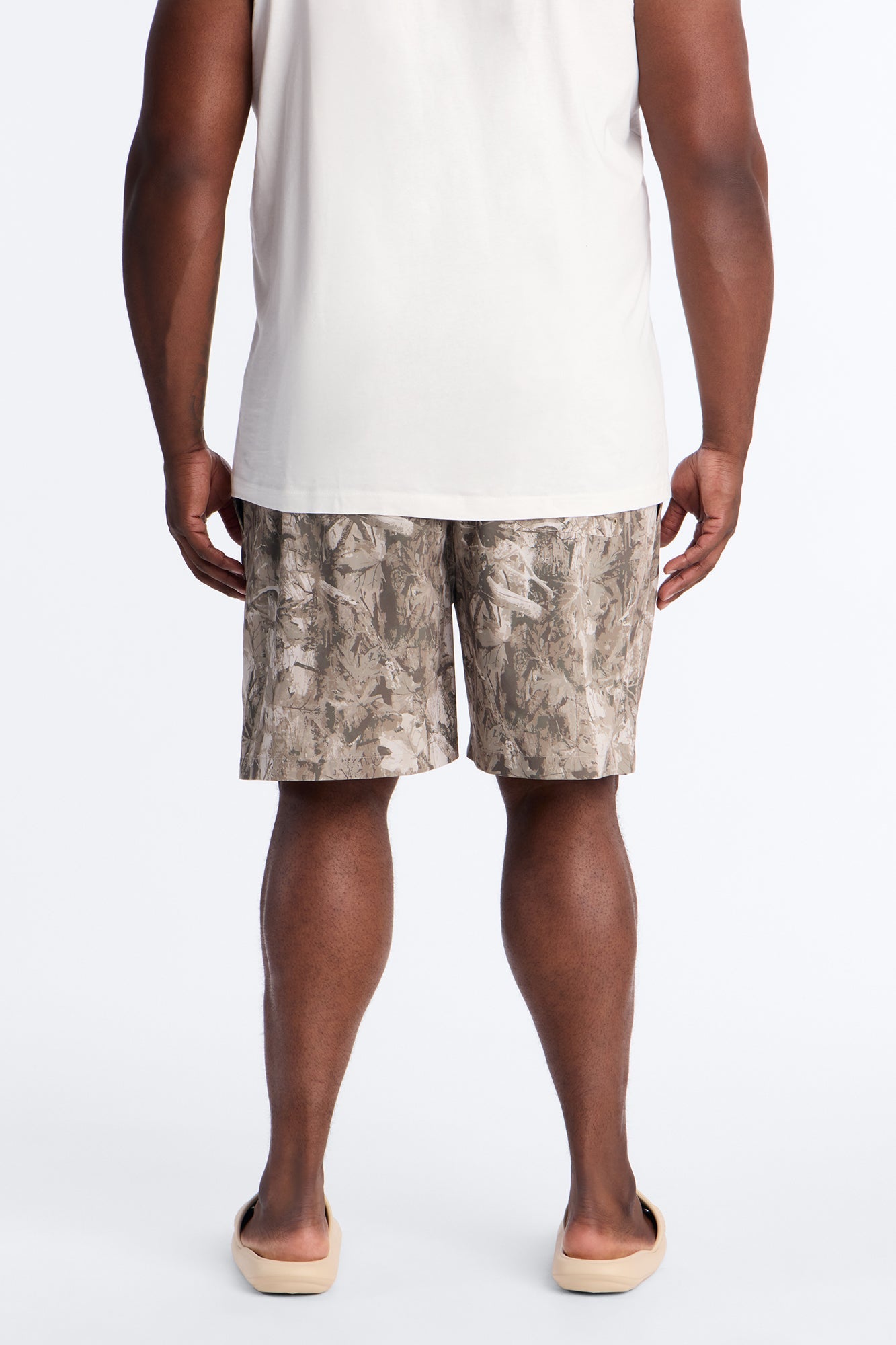 Washed Camo Printed Swim Trunk 7″ - Camouflage Fashion Nova