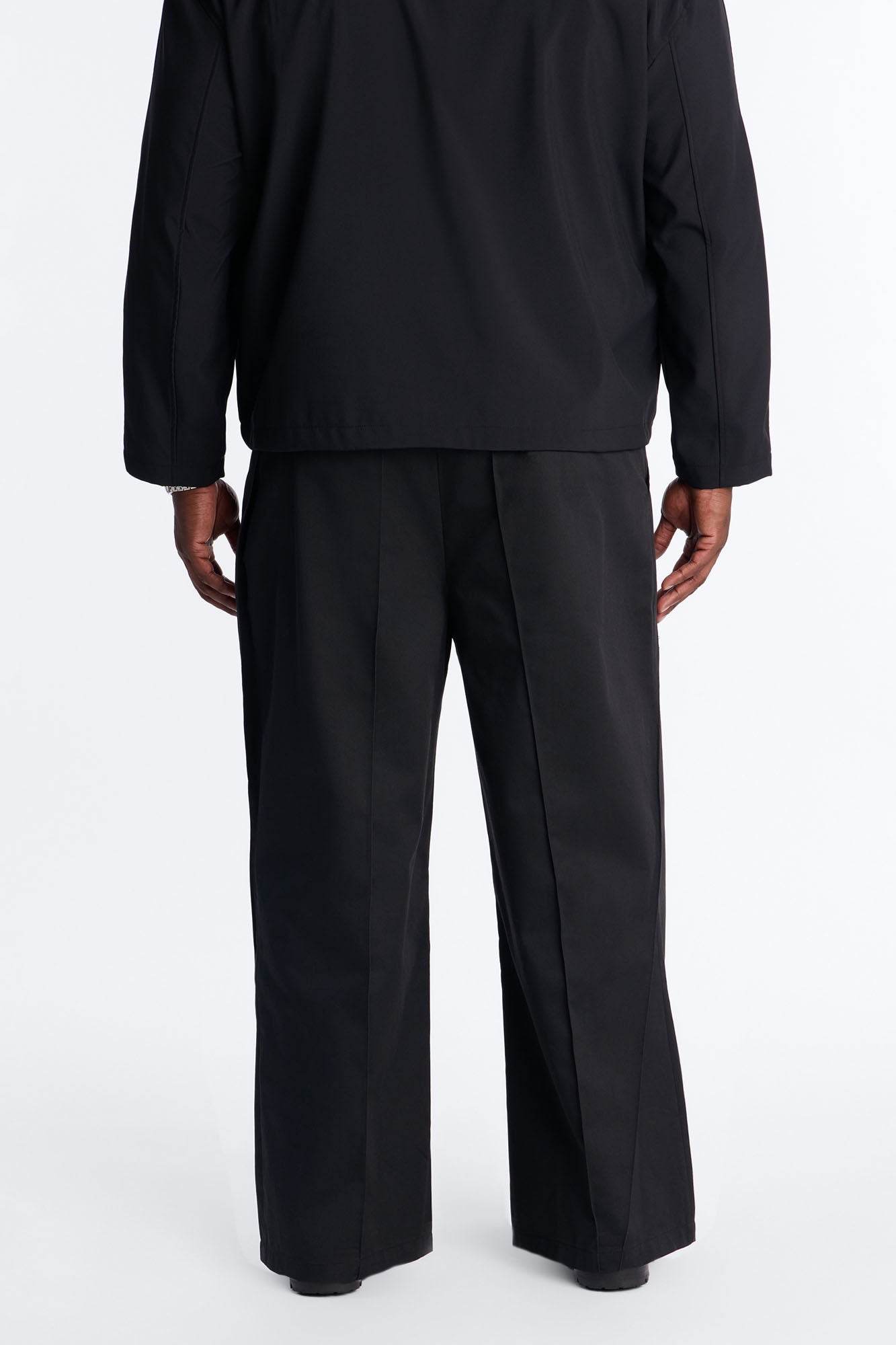 Wide Leg Doheny Abstract Blade Trouser - Black Fashion Nova