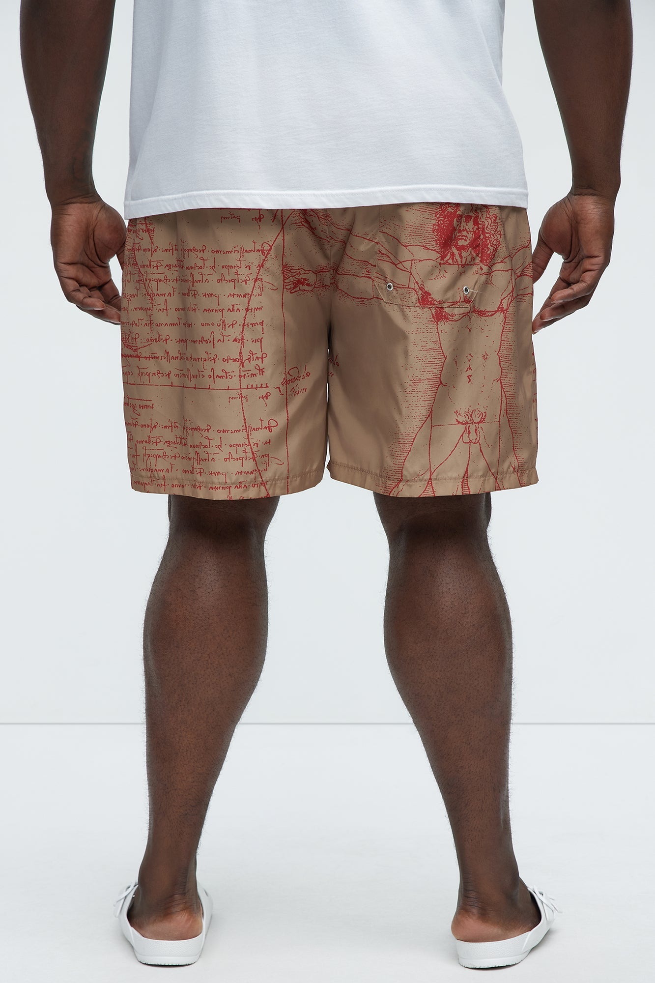 Da Vinci Museum Art Swim Mid Trunk - Multi Color Fashion Nova