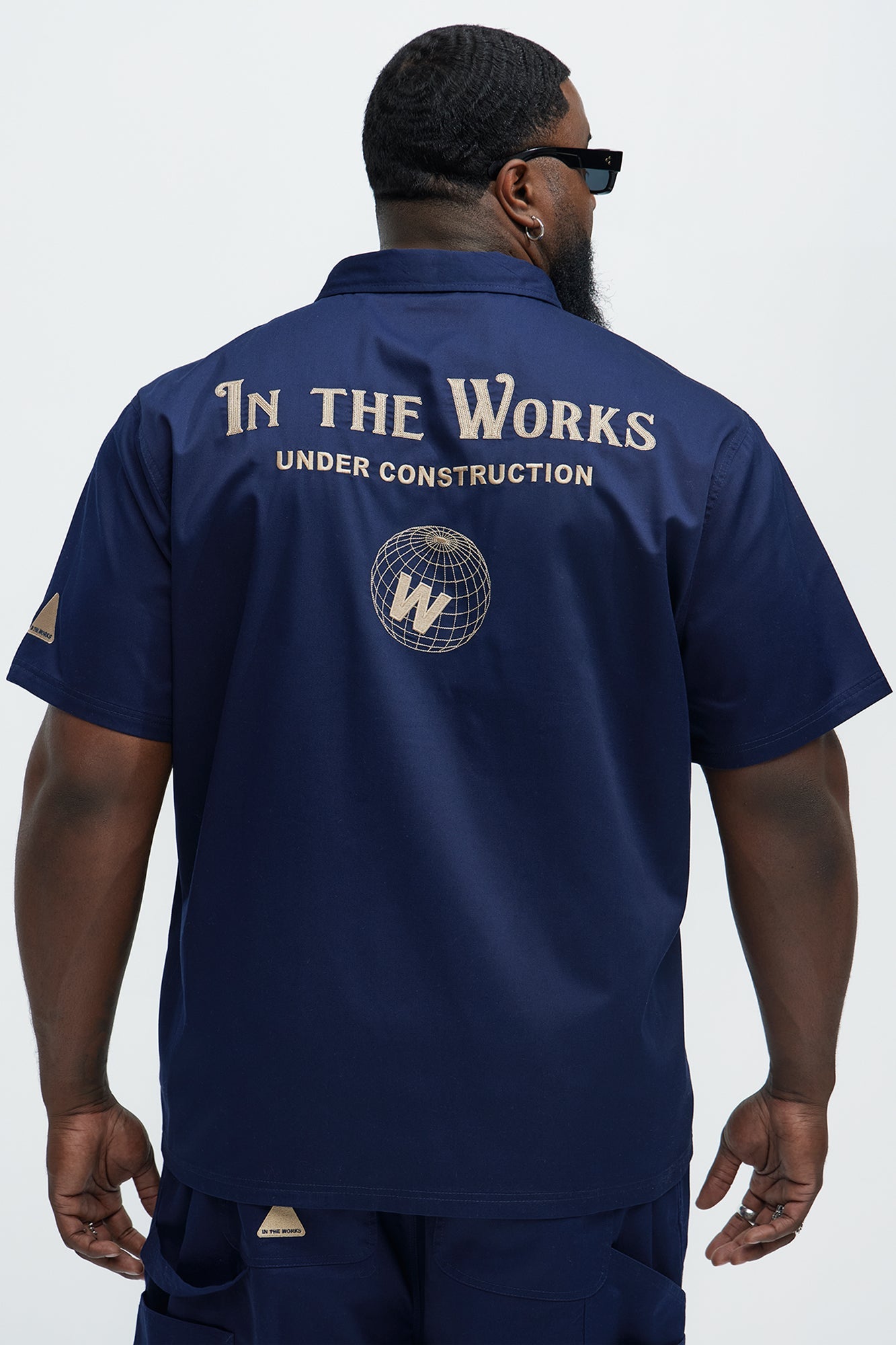 In The Works Short Sleeve Button Up Shirt - Navy Fashion Nova