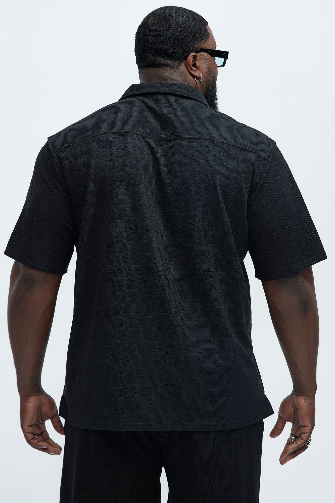 Vintage Short Sleeve Button Up Shirt - Black Fashion Nova