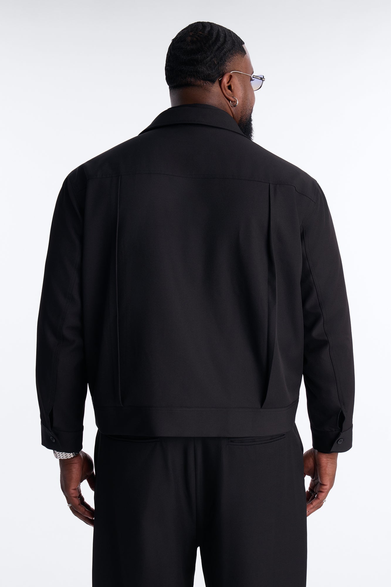 Relaxed Vertical Sync Zip Jacket - Black Fashion Nova