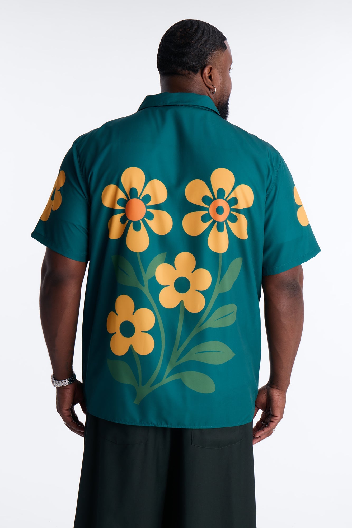 Relaxed Forest Bloom Button Up Shirt - Green Fashion Nova