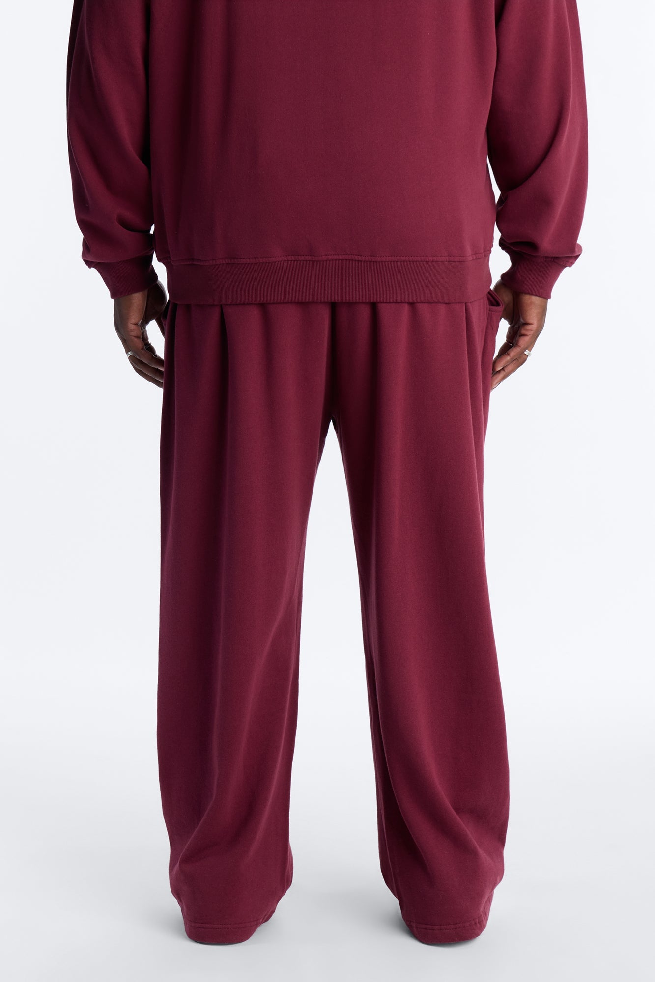 Cross Patch Sweatpants - Burgundy Fashion Nova