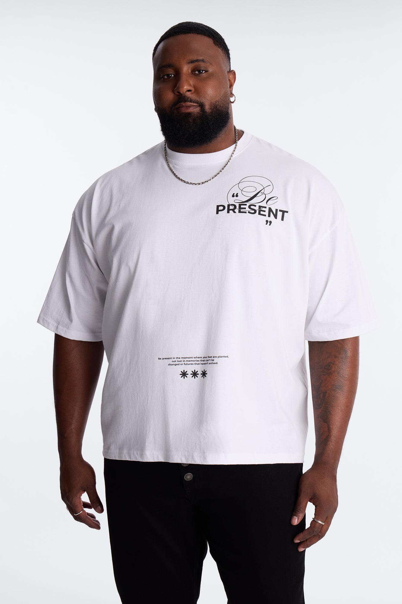 Be Present Boxy Short Sleeve Tee - White Fashion Nova