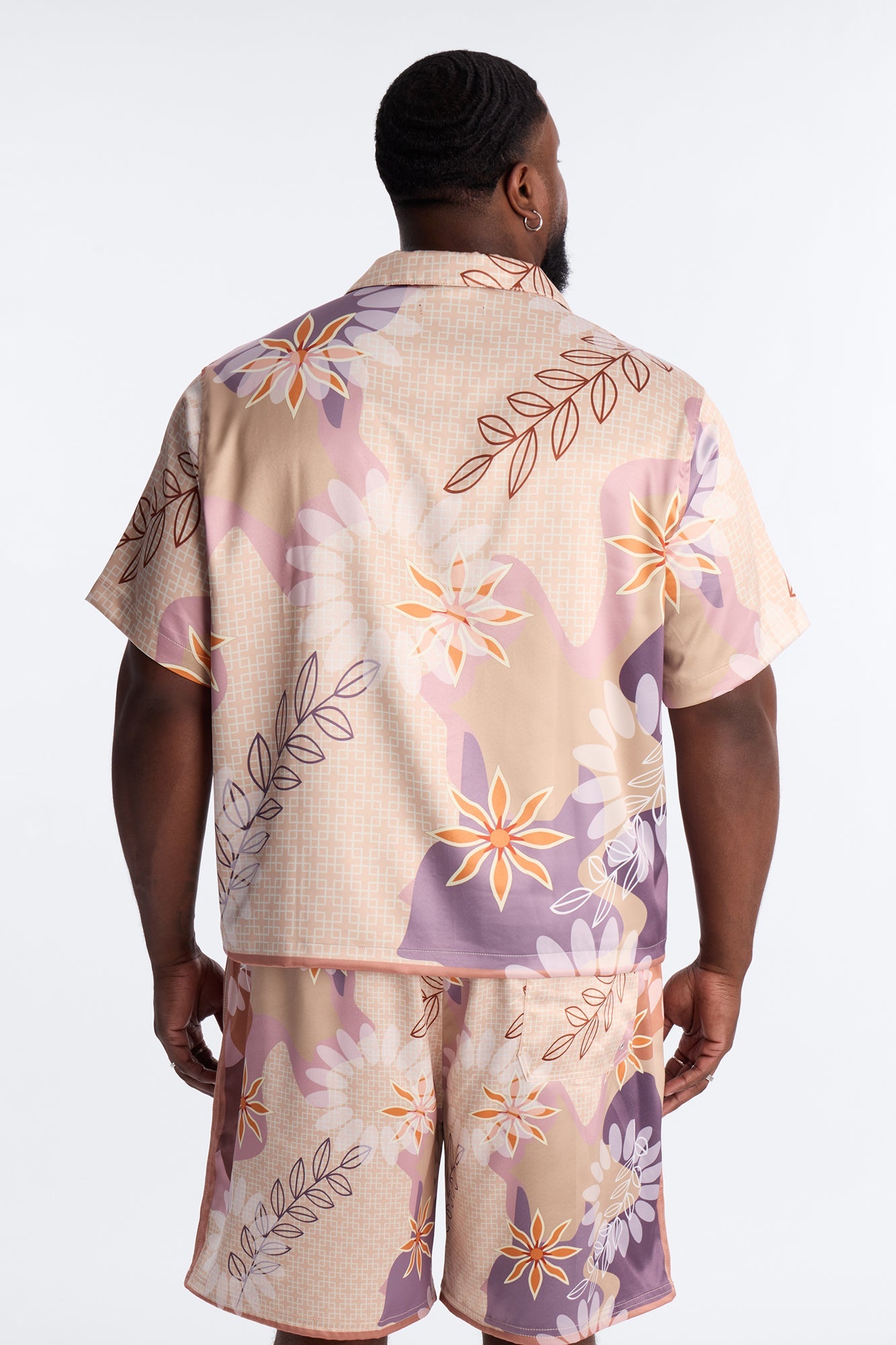 Relaxed Palm Bloom Cuban Button Up Shirt - Pink Fashion Nova