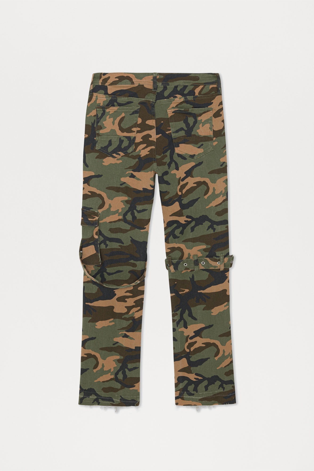 Strap Me Up Stacked Skinny Flare Jeans - Camouflage Fashion Nova