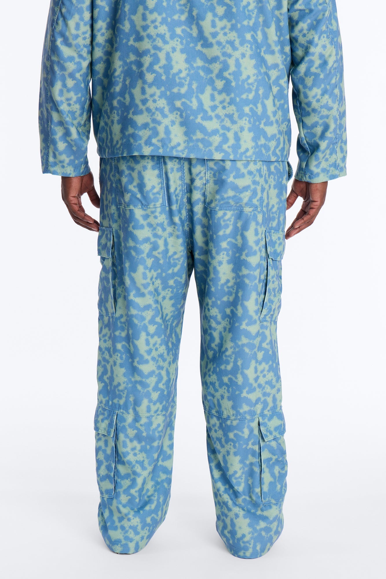 Baggy Terrain Drip Textured Pant - Blue Fashion Nova
