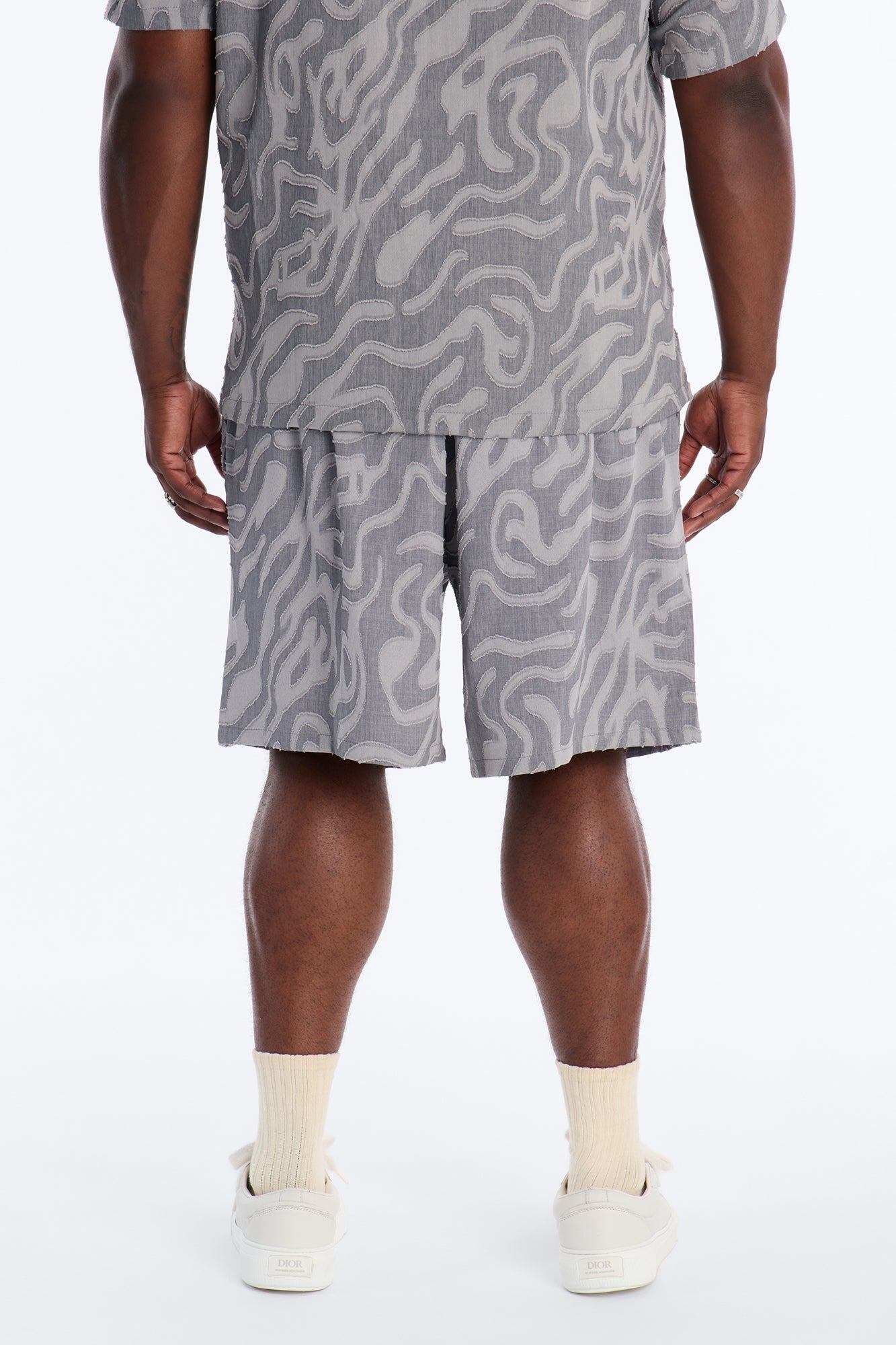 Relaxed Midnight Wave Short - Grey Fashion Nova