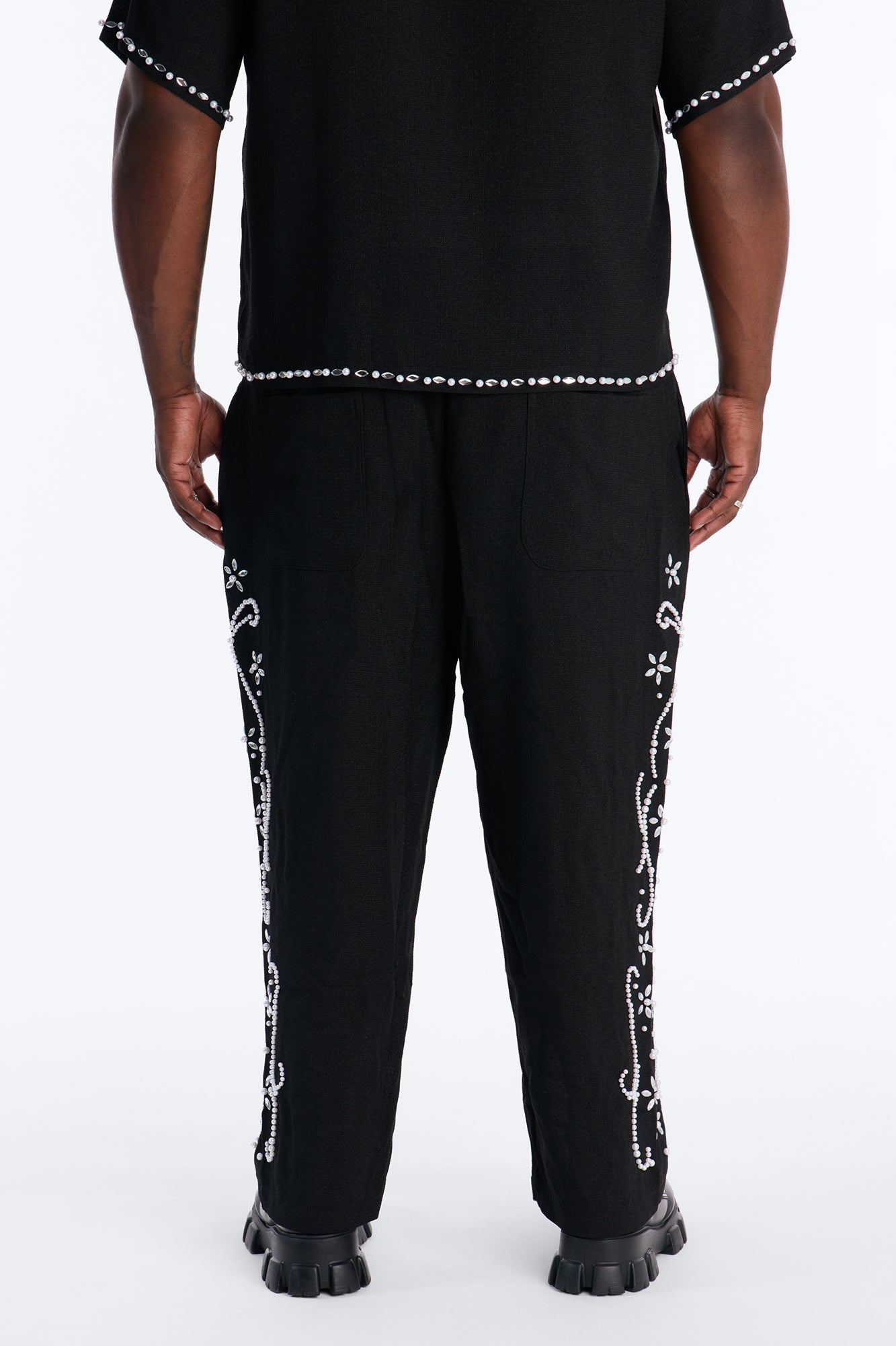 Straight Wanderlust Pearl Journey Pant - Black Fashion Nova