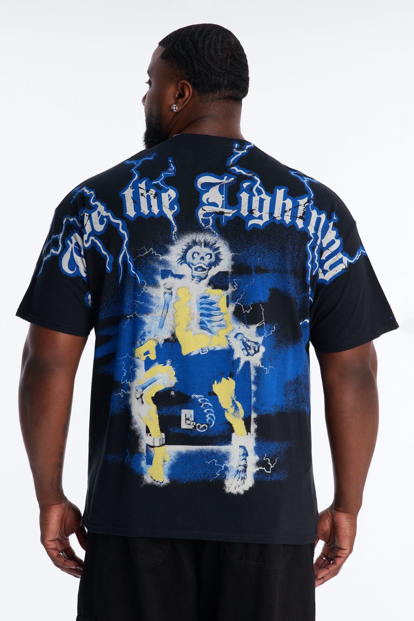 Metallica Ride The Lightning All Over Print Short Sleeve Tee - Black Fashion Nova