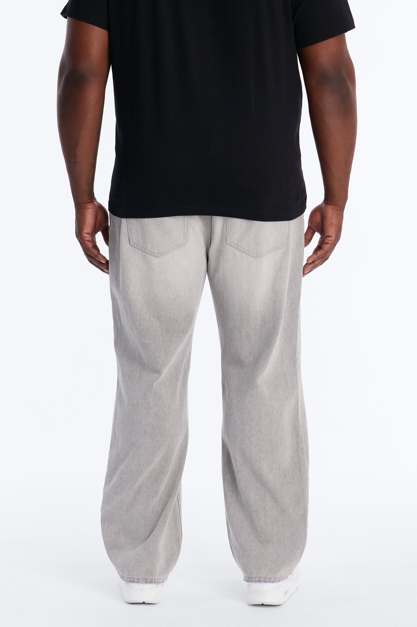 Essential Destroyed Straight Rigid Jean - Grey Fashion Nova