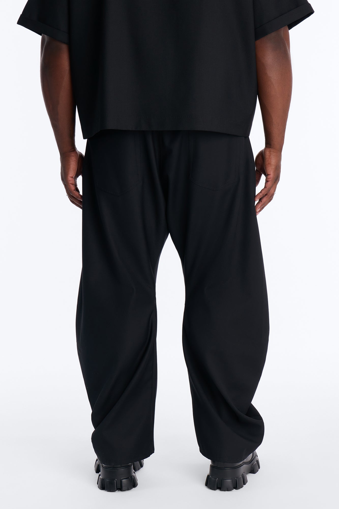 Baggy Icon Quad Trouser - Black Fashion Nova