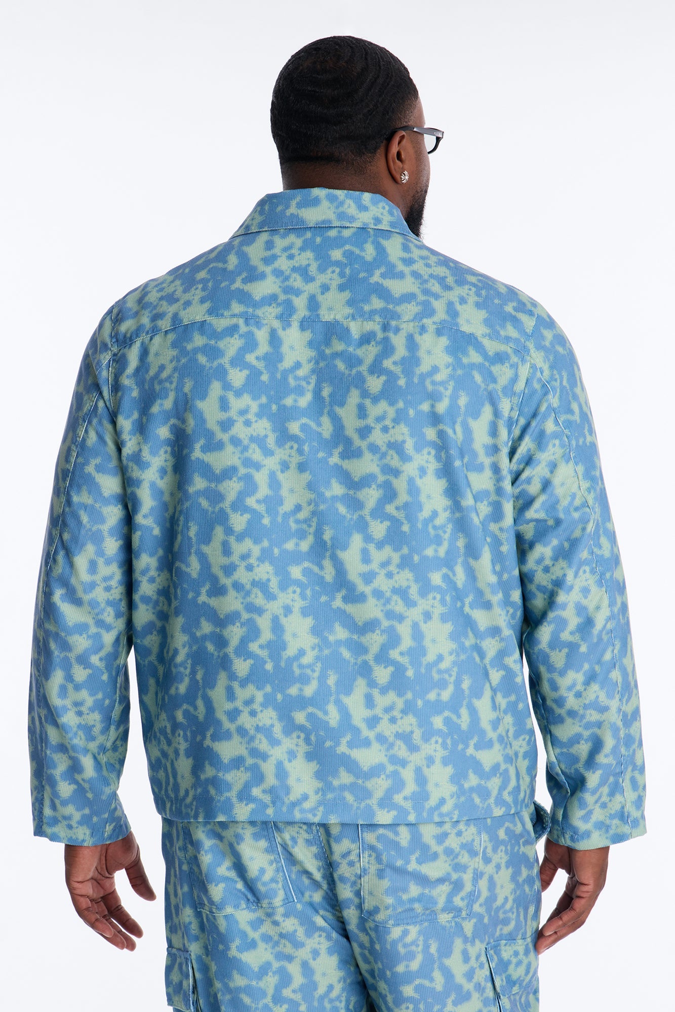 Terrain Drip Textured Chore Jacket - Blue Fashion Nova