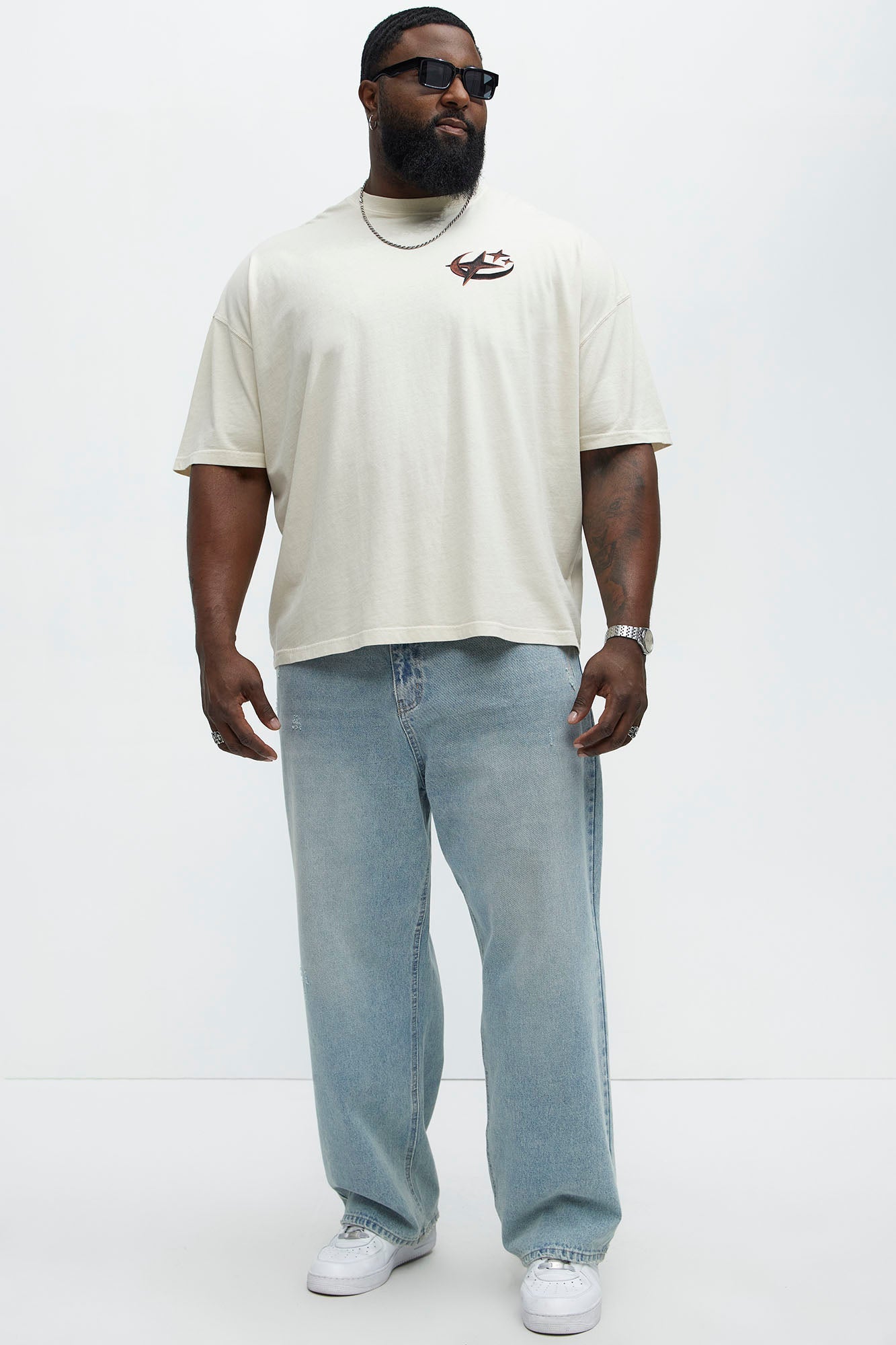 Risk It All Oversized Short Sleeve Tee - Cream Fashion Nova