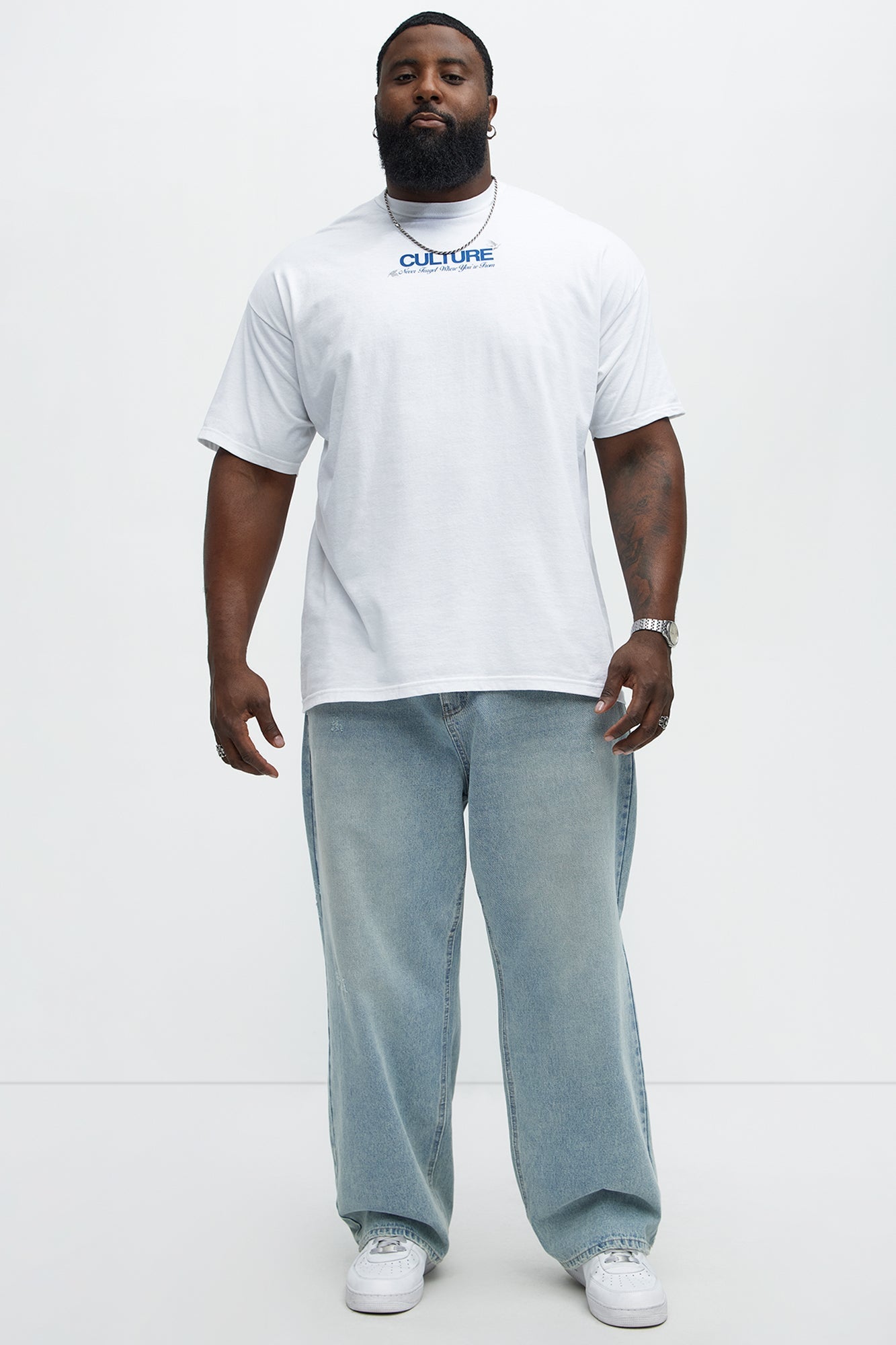 Culture Above All Short Sleeve Tee - White Fashion Nova