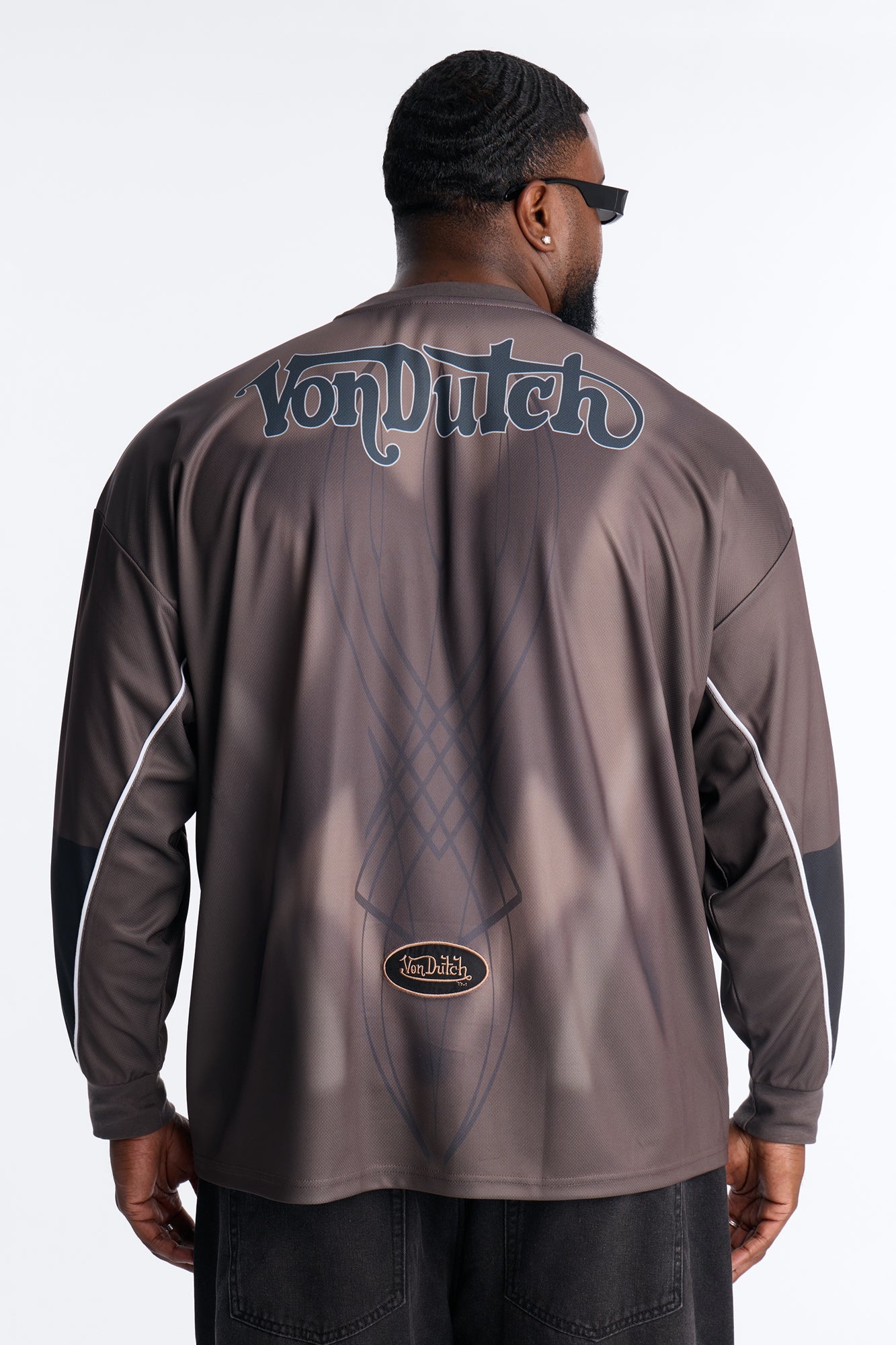 Von Dutch Ember Fade Jersey - Brown Fashion Nova