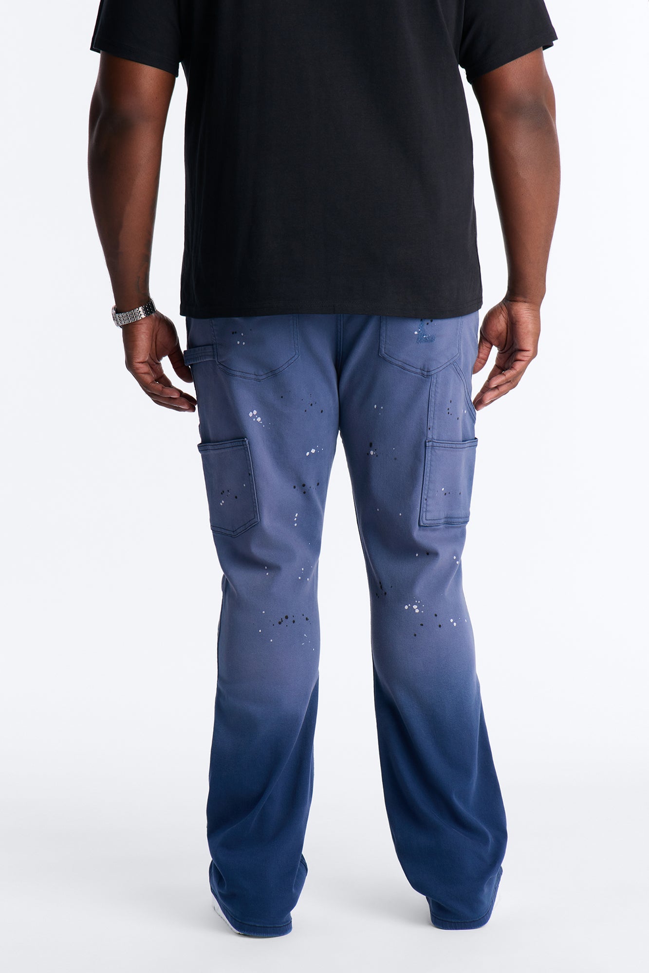 Stacked Skinny Flare Old Painters Carpenter Jean - Navy Fashion Nova