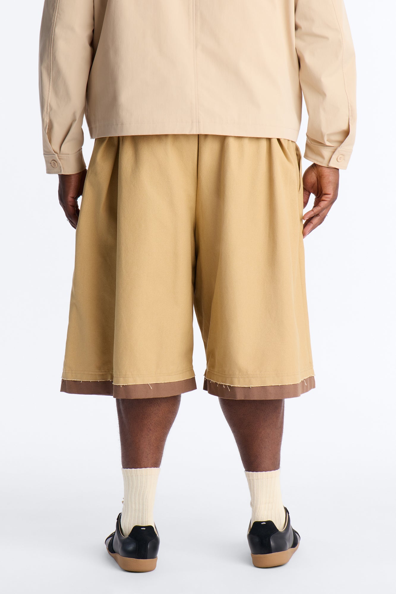 Baggy Pleated Milano Short - Tan Fashion Nova