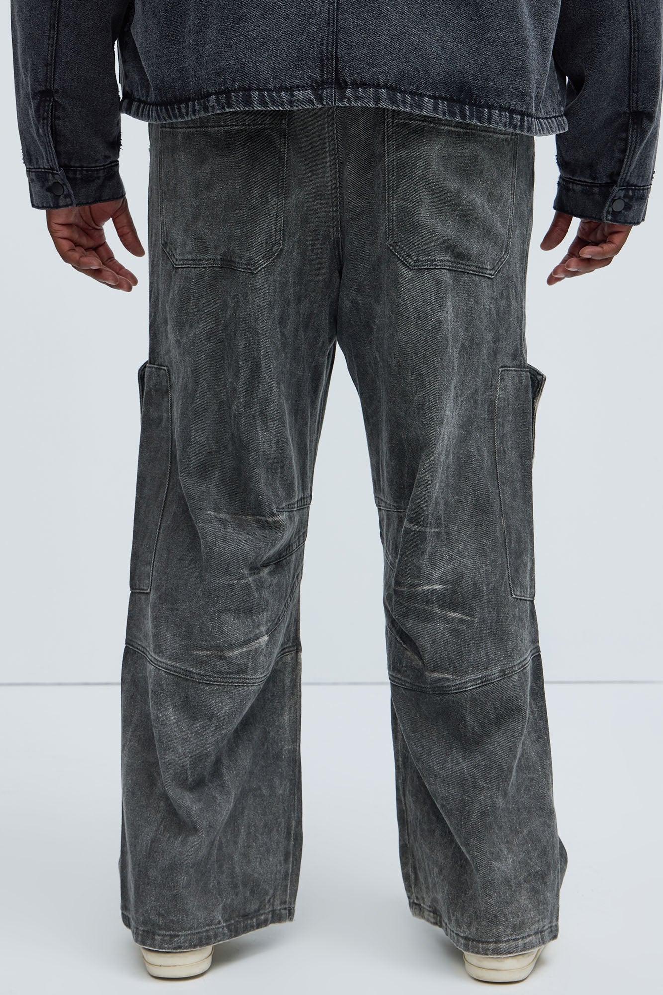 Overdyed Utility Baggy Cargo Pants - Grey Fashion Nova