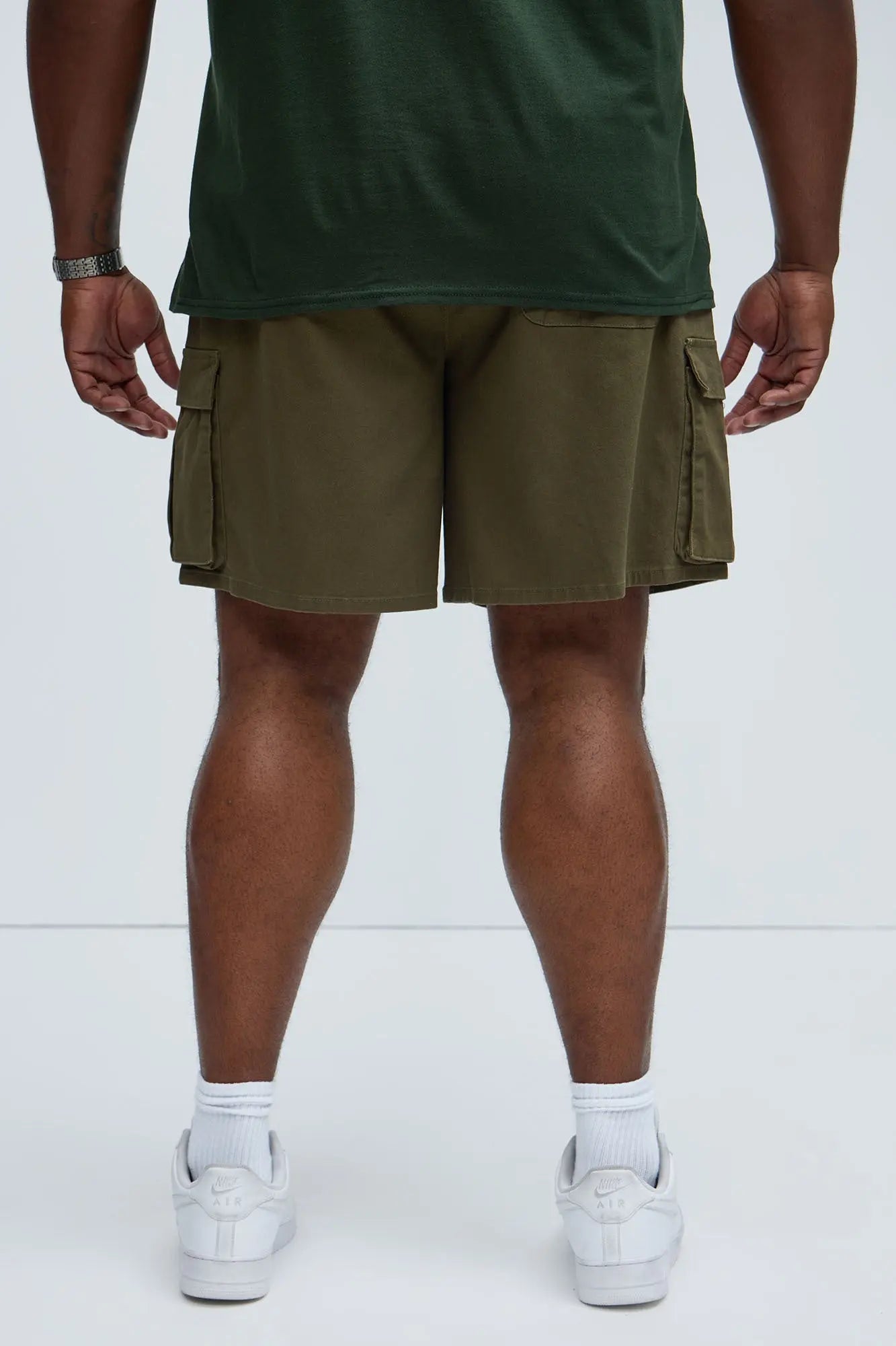 Twill Volley Cargo Shorts - Olive Fashion Nova