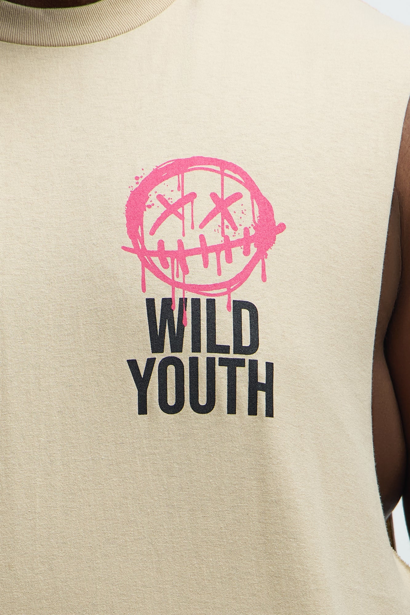 Wild Youth Muscle Tee - Sand Fashion Nova
