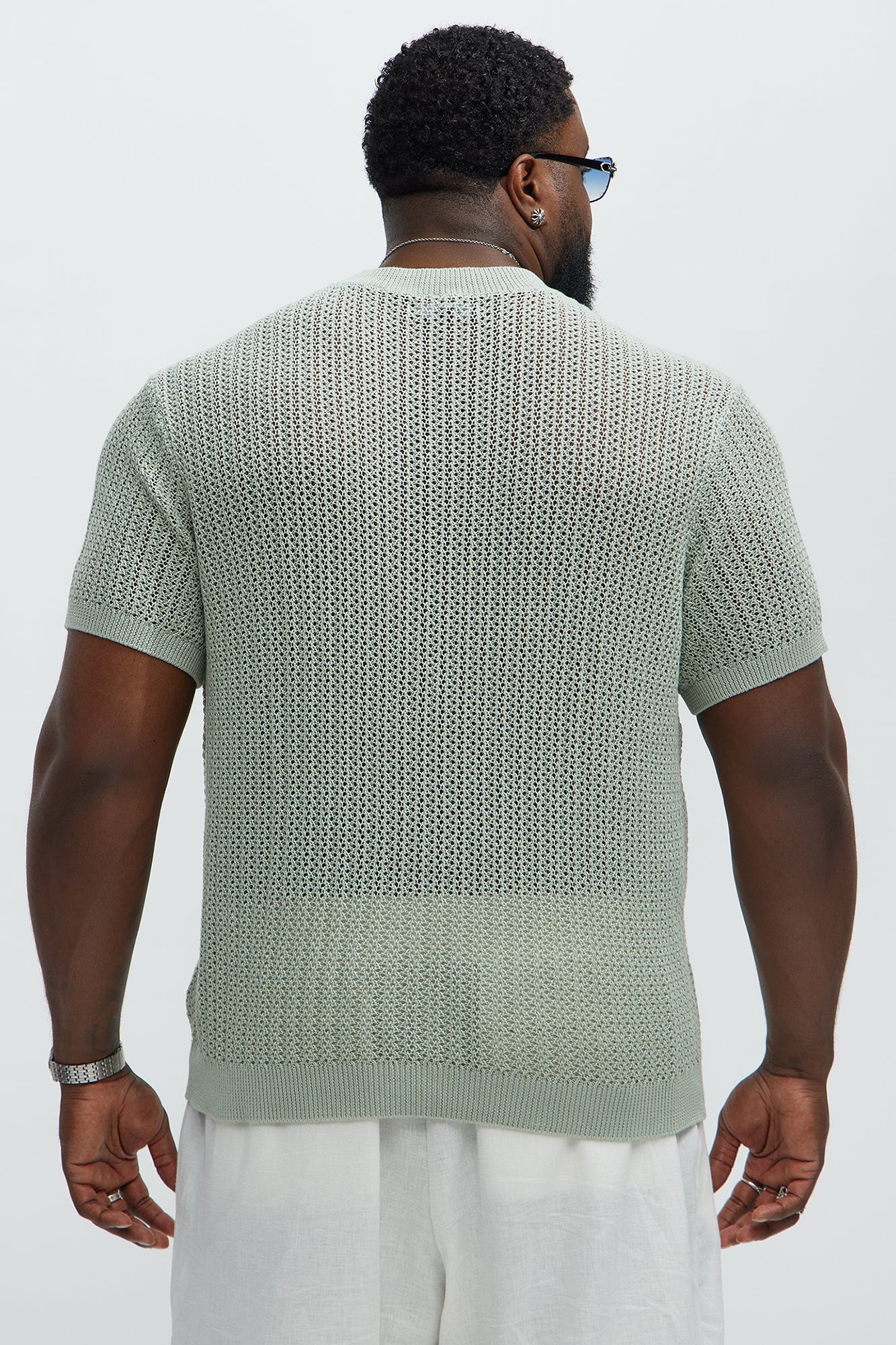 Jace Crochet Short Sleeve Tee - Sage Fashion Nova