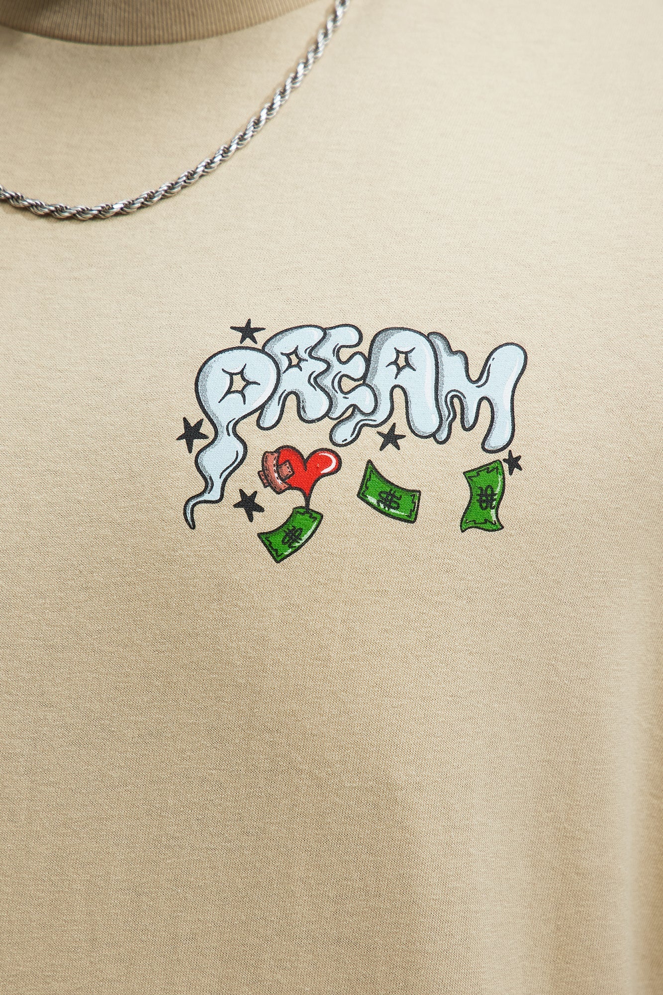 Deadly Dreams Short Sleeve Tee - Natural Fashion Nova