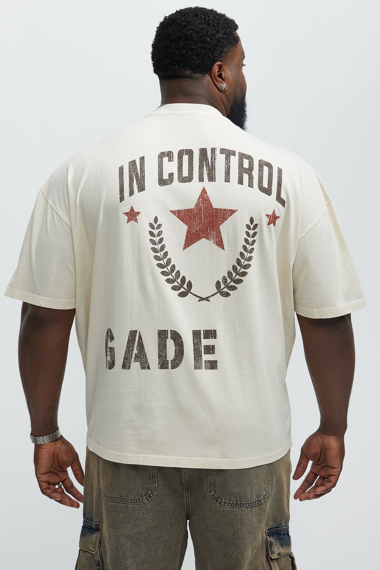 Rebel In Control Oversized Short Sleeve Tee - Cream Fashion Nova