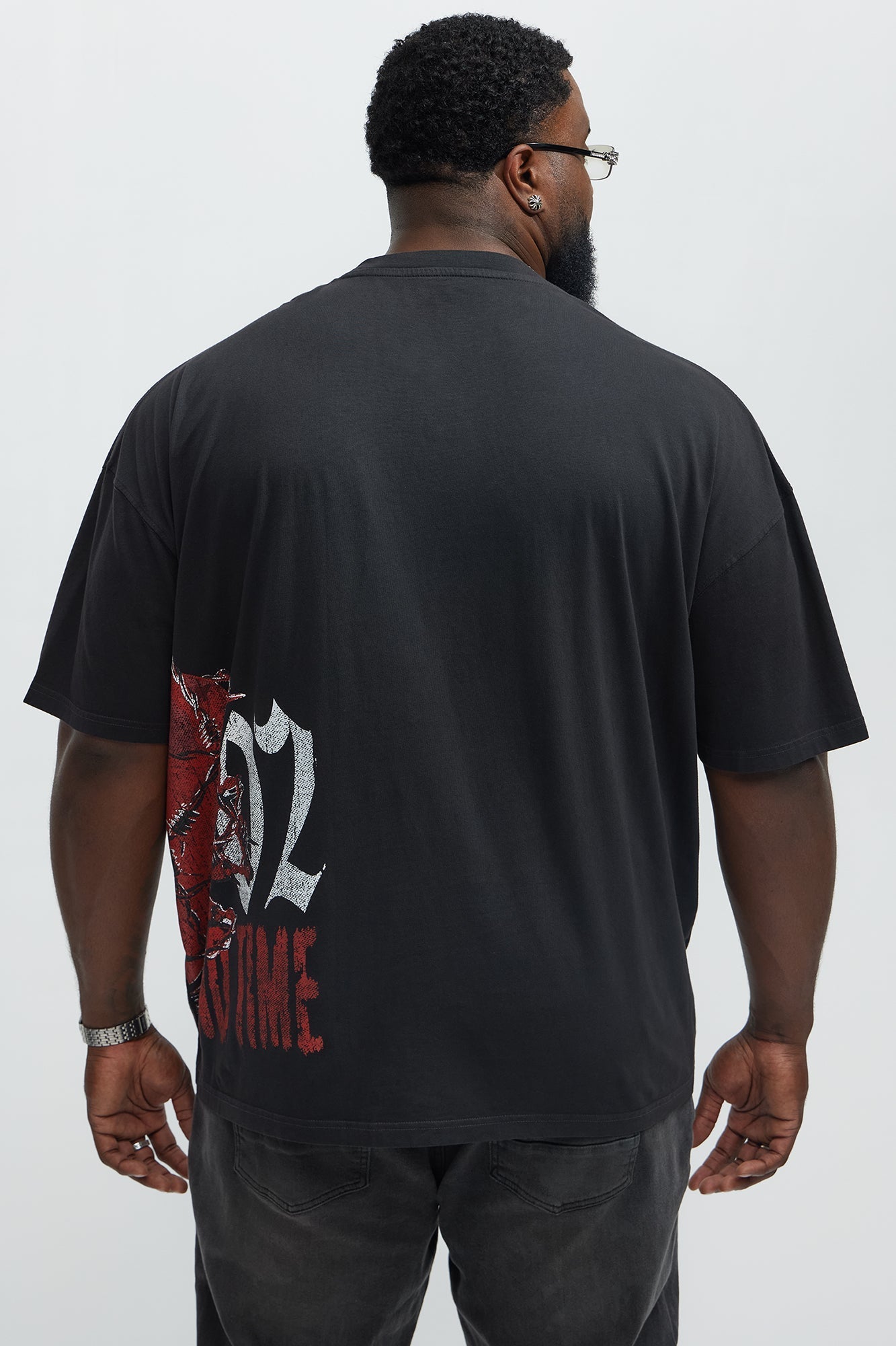 Unpredictable No Time Oversized Short Sleeve Tee - Black Wash Fashion Nova