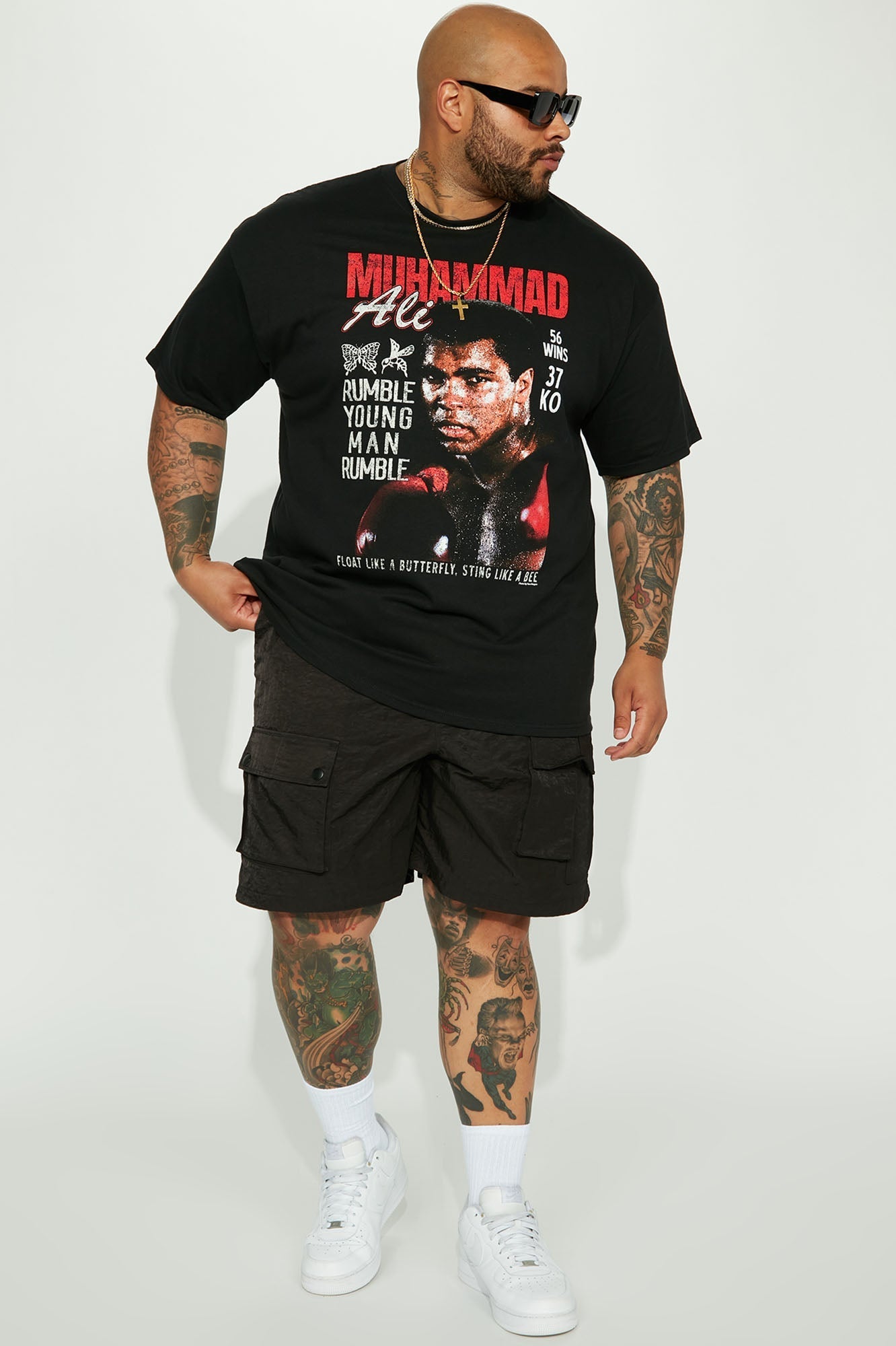 Muhammad Ali Rumble Short Sleeve Tee - Black Fashion Nova