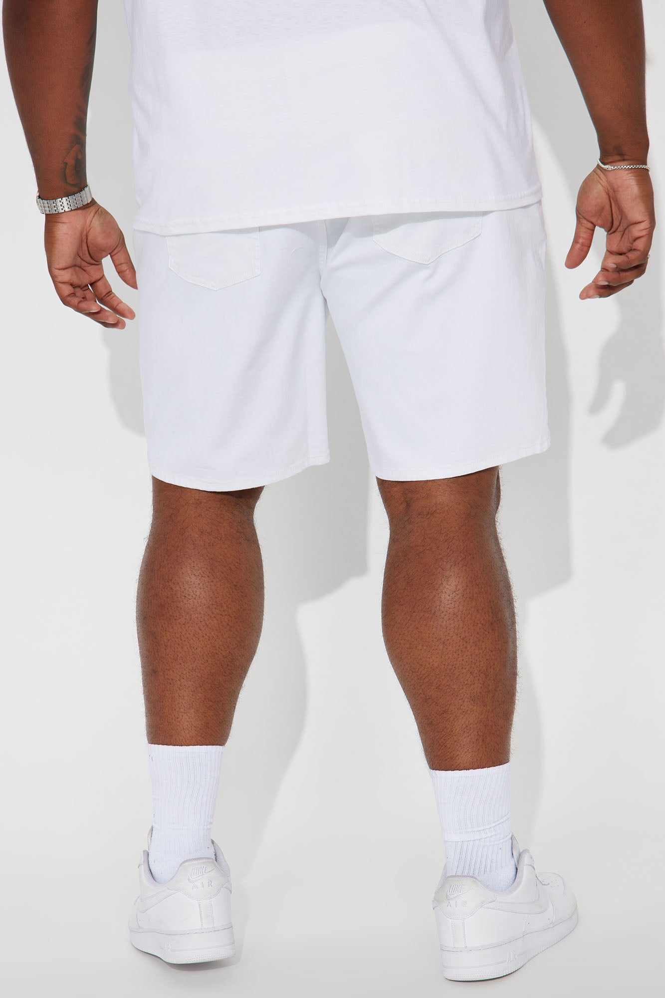 Cornell Slim Denim Shorts - White Fashion Nova