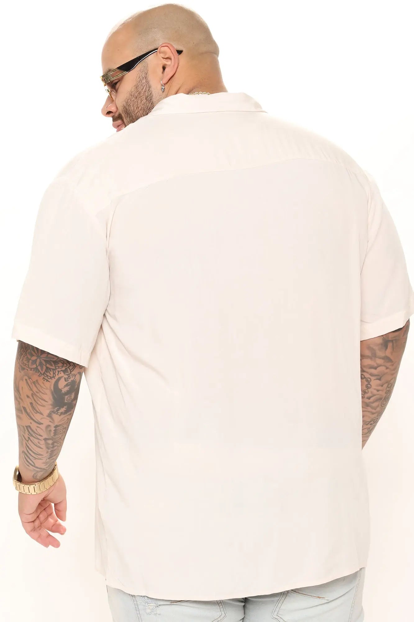 Dawson Relaxed Short Sleeve Cuban Collar Shirt - OffWhite Fashion Nova