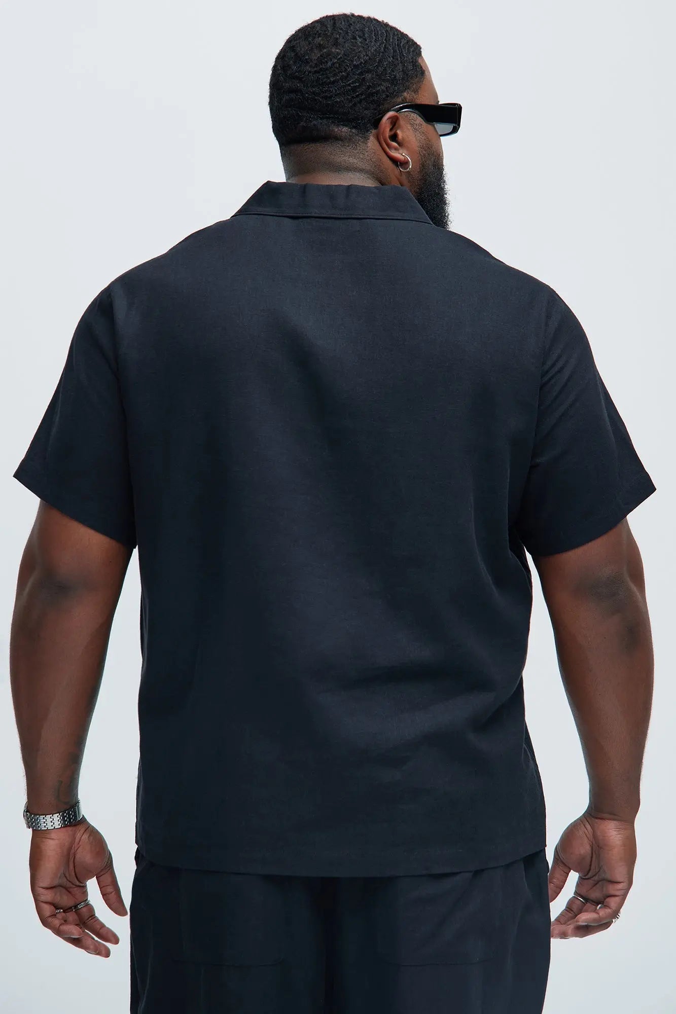 Bahamas Linen Shirt - Black Fashion Nova