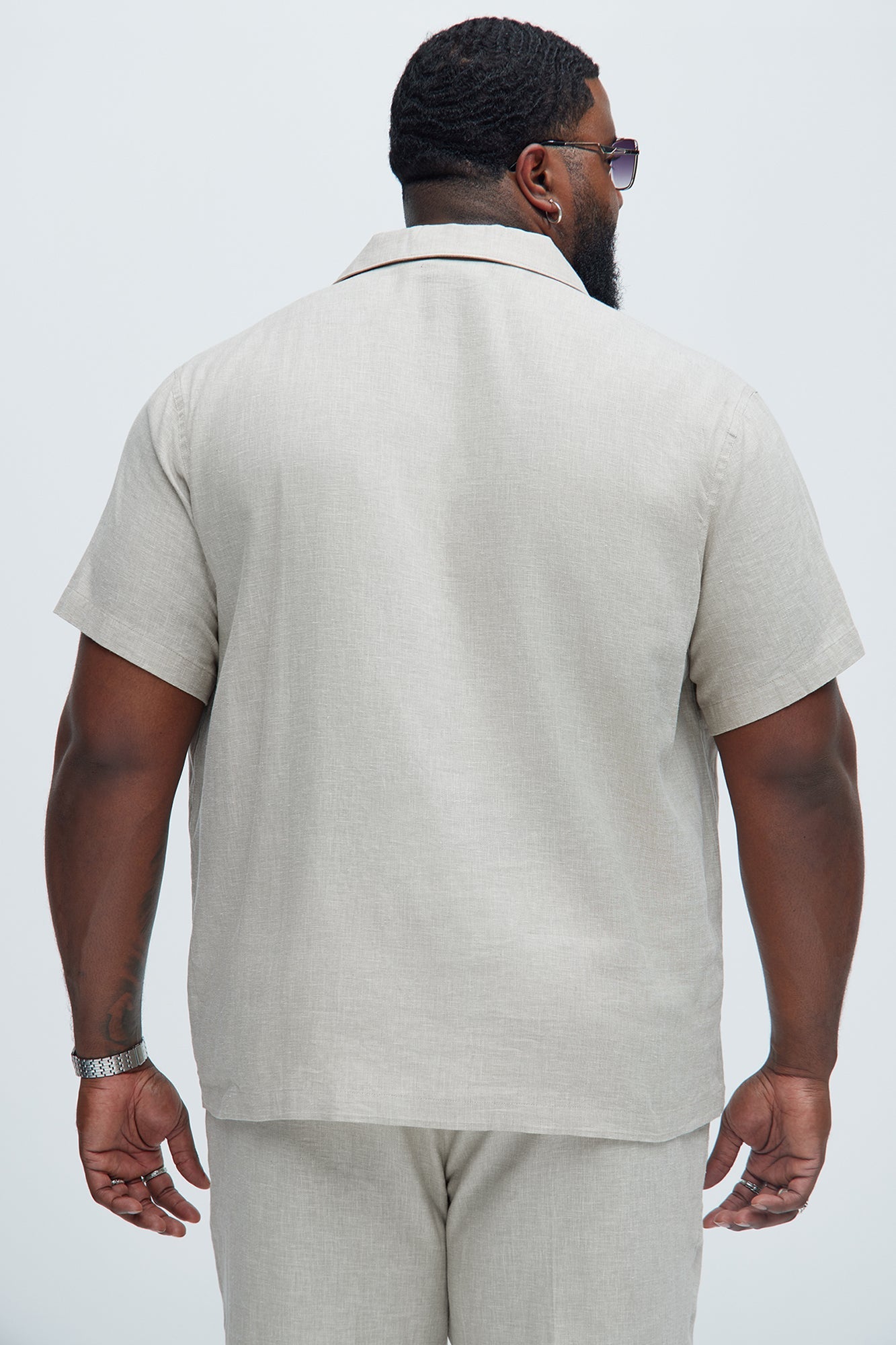 Bahamas Linen Shirt - Stone Fashion Nova