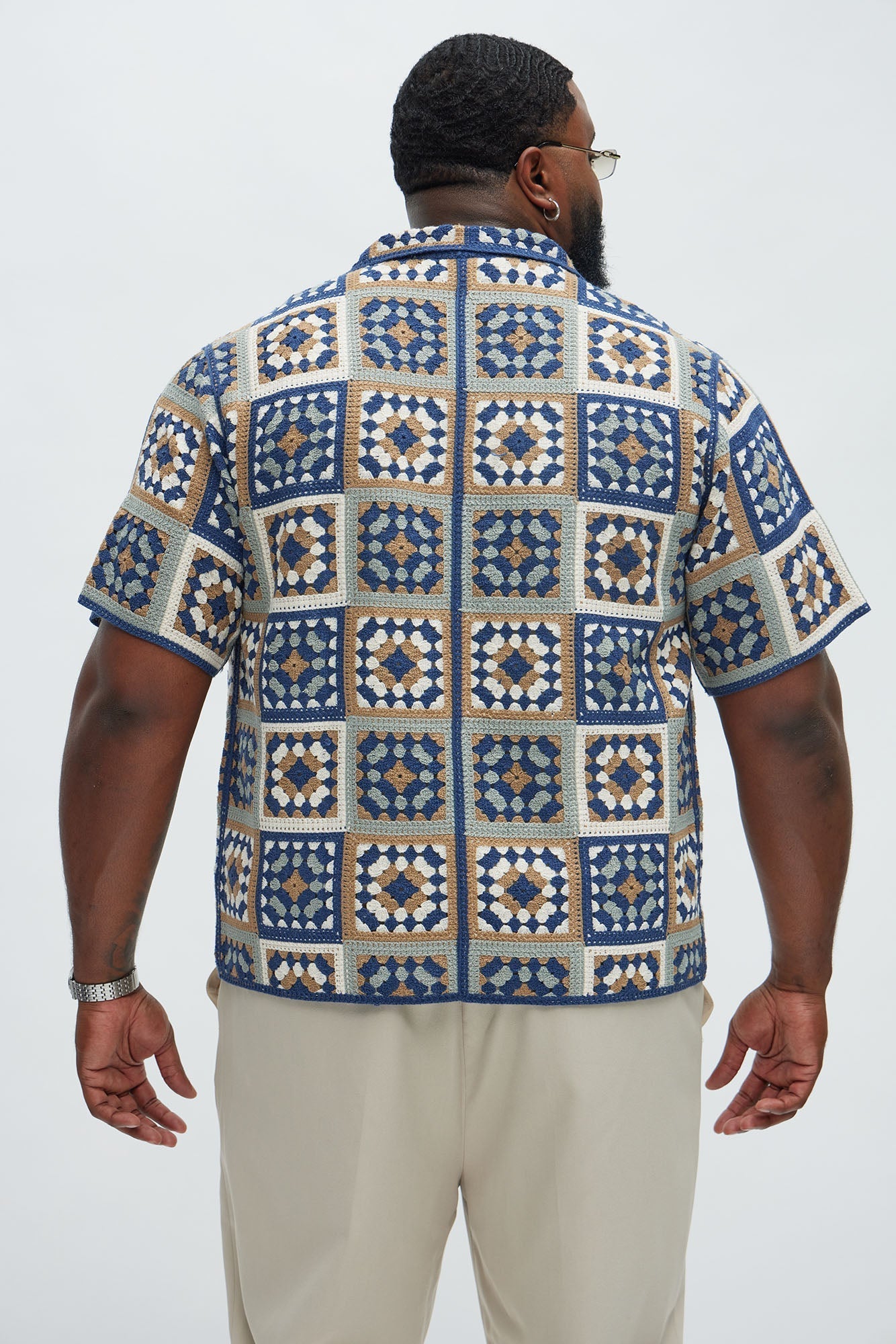 Nolan Textured Shirt - Tan/Multi Fashion Nova